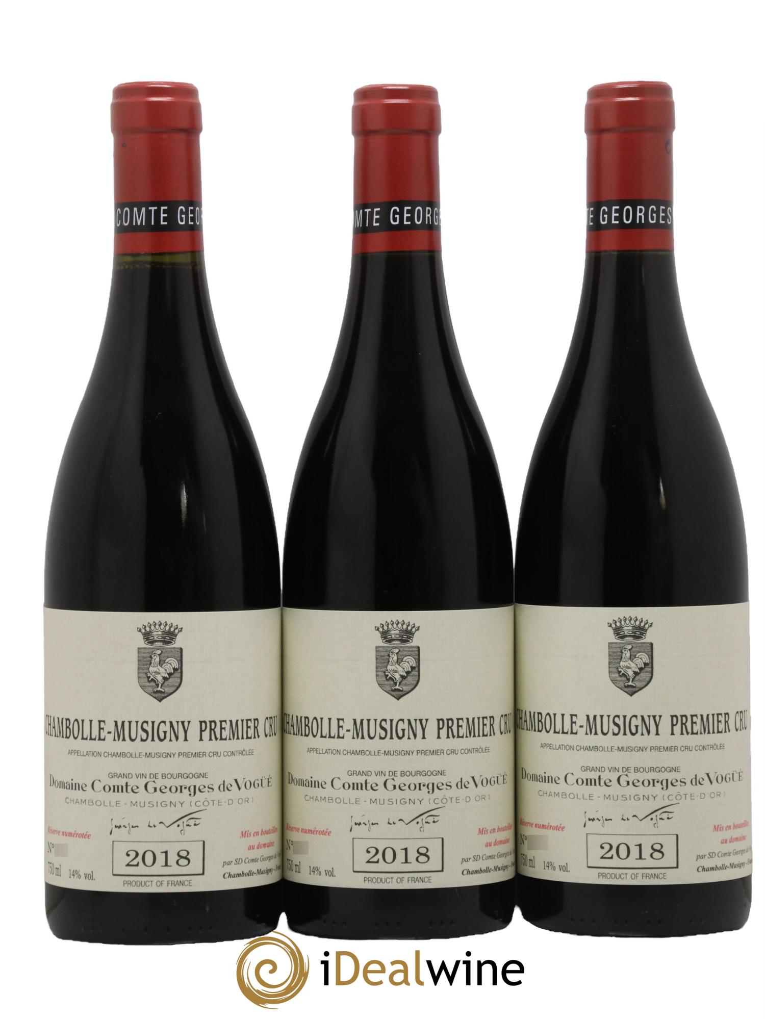 Chambolle-Musigny 1er Cru Comte Georges de Vogüé 2018 - Lot de 3 bouteilles - 0