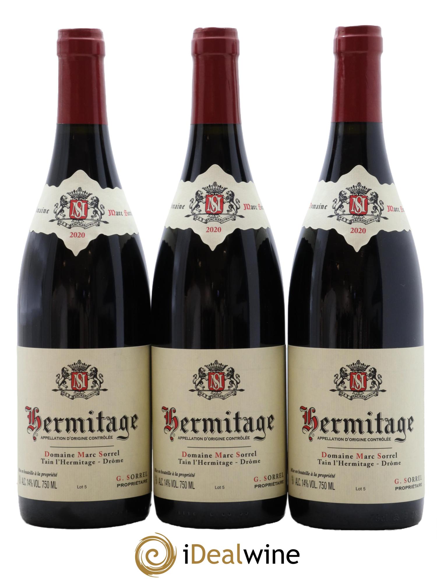 Hermitage Marc Sorrel  2020 - Lot de 3 bouteilles - 0