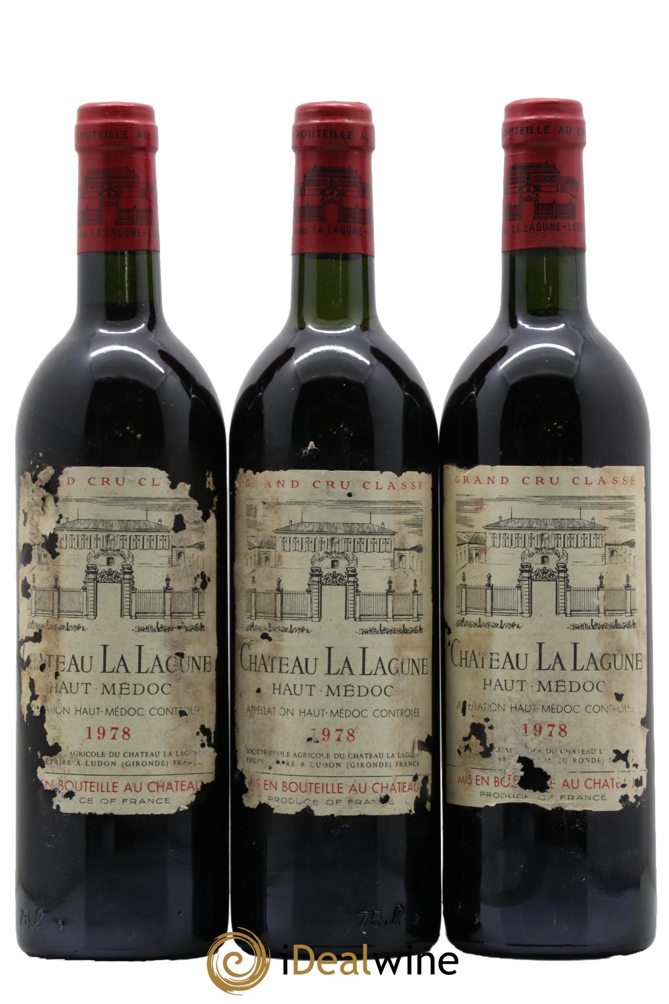 Château la Lagune 3ème Grand Cru Classé  1978 - Lot de 3 bouteilles - 0