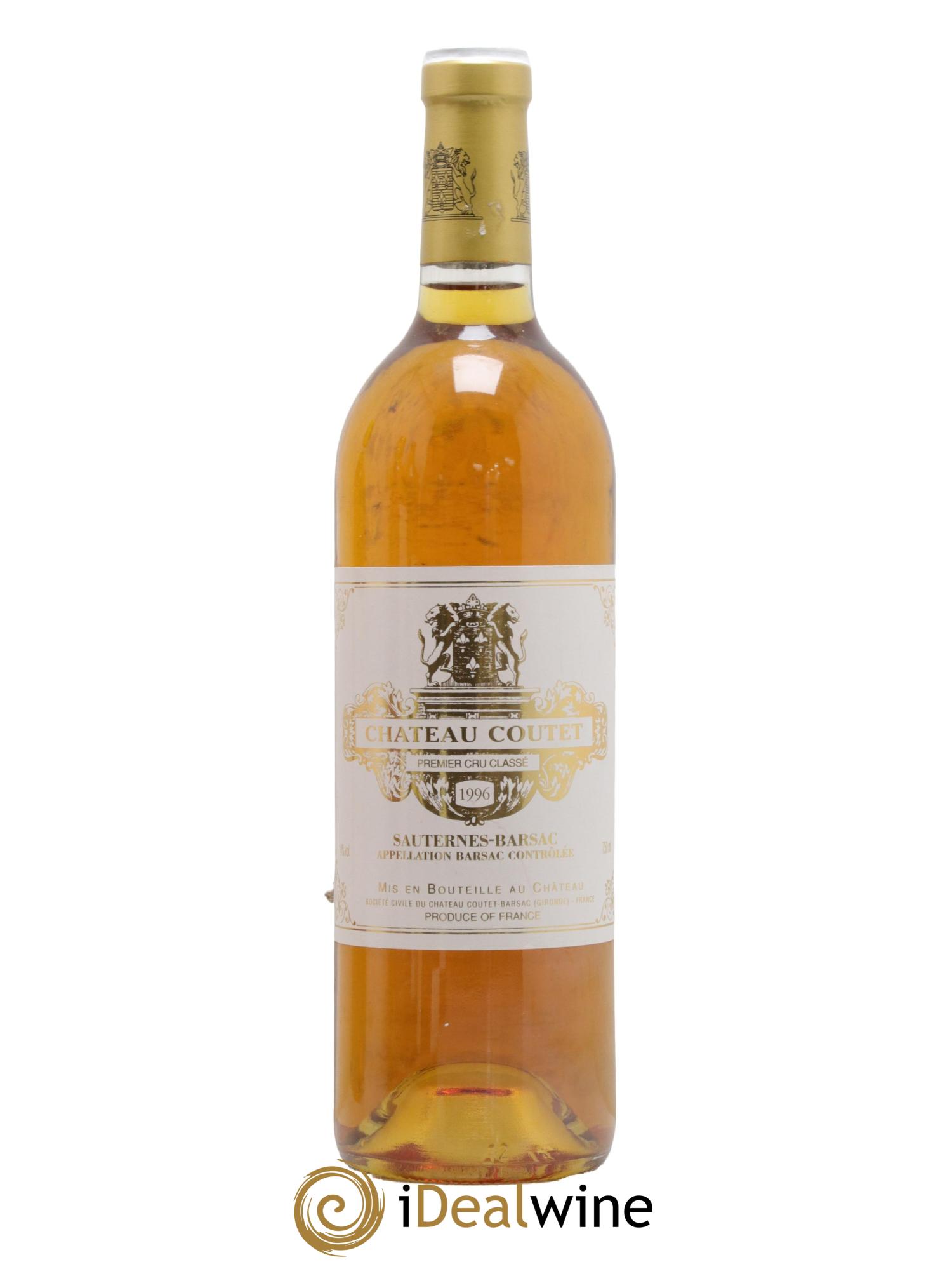 Château Coutet 1er Grand Cru Classé  1996 - Posten von 1 Flasche - 0