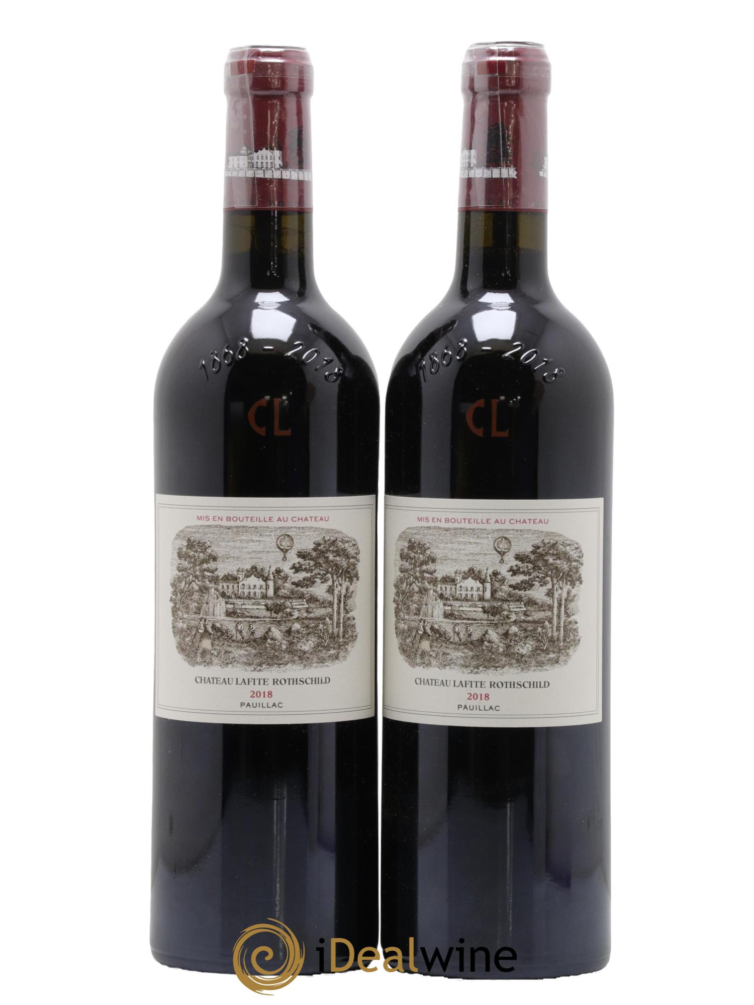 Château Lafite Rothschild 1er Grand Cru Classé 2018 - Posten von 2 Flaschen - 0