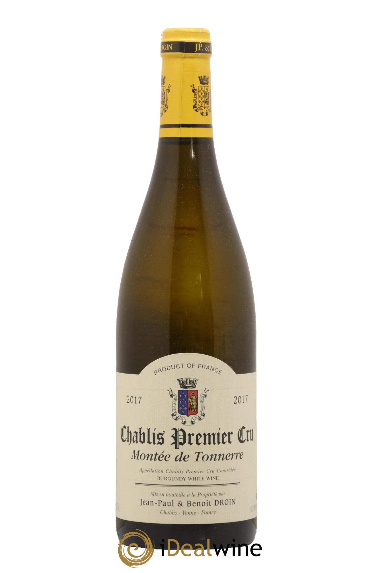 Chablis 1er Cru Montée de Tonnerre Jean-Paul & Benoît Droin (Domaine) 2017 - Lot de 1 bouteille - 0