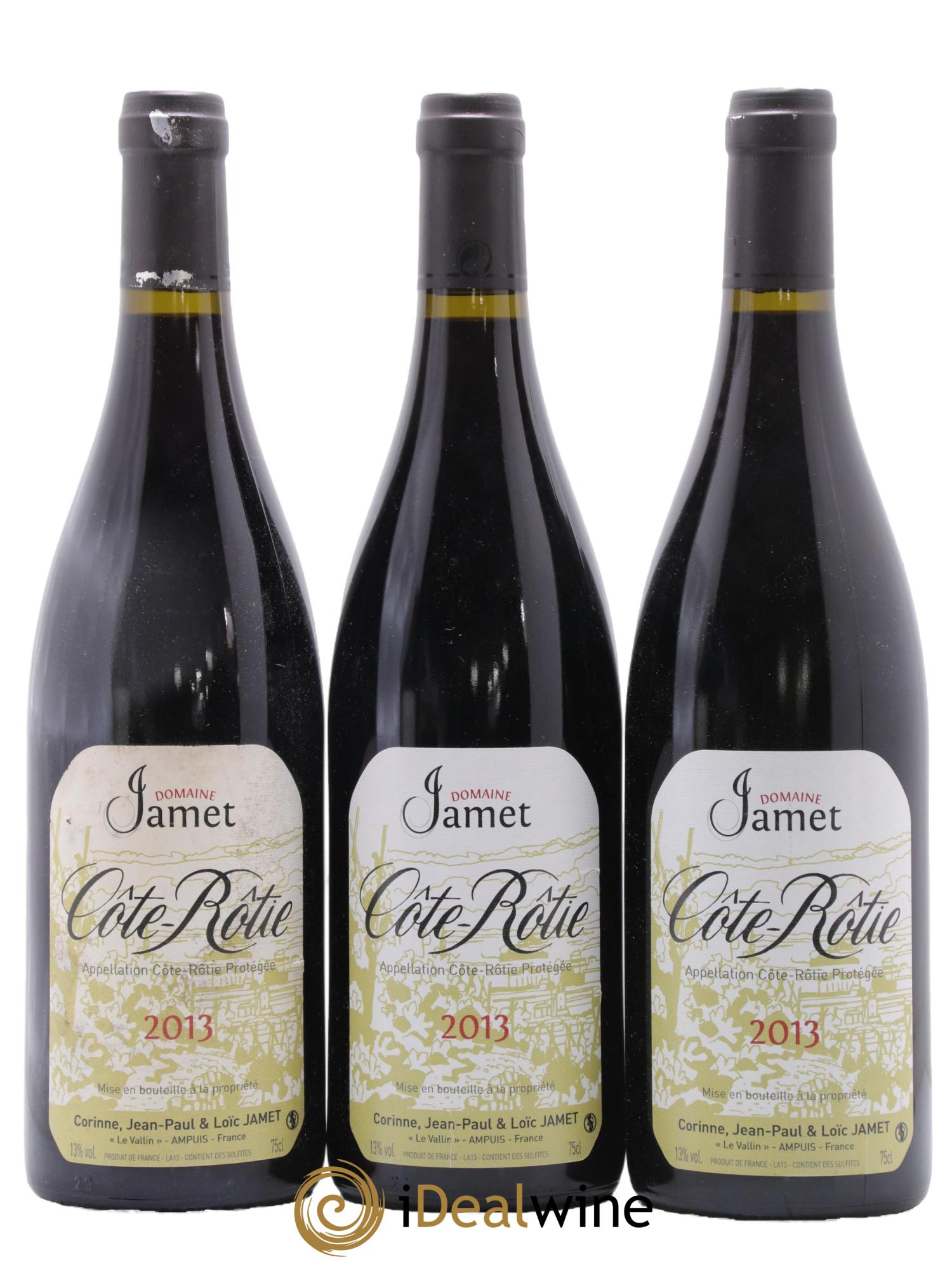 Côte-Rôtie Jamet (Domaine) 2013 - Lot of 3 bottles - 0