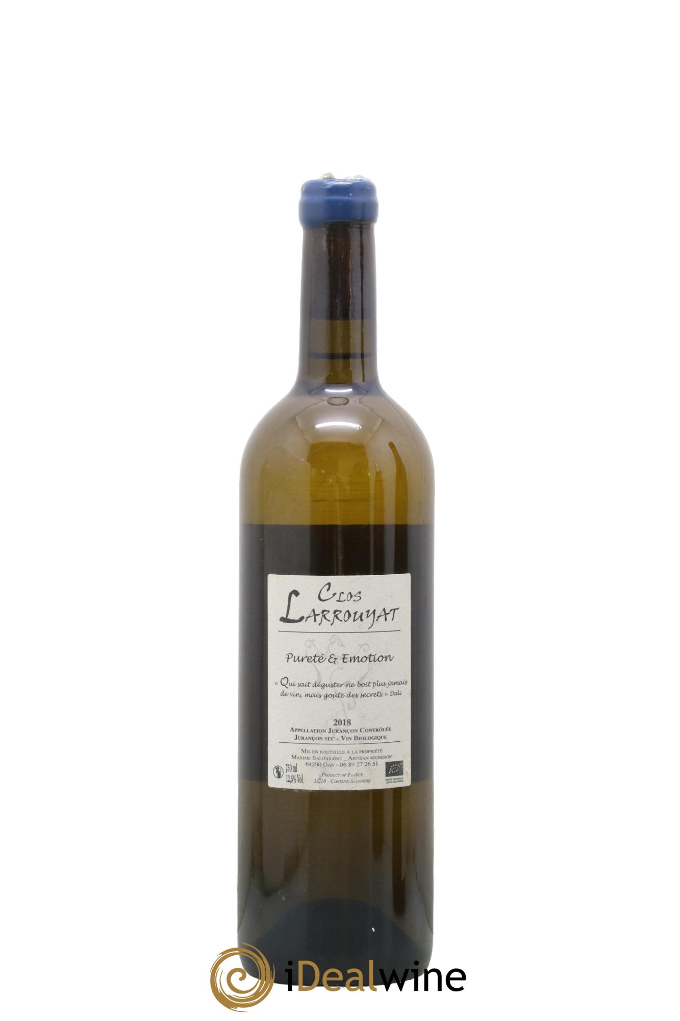 Jurançon Comète Clos Larrouyat 2018 - Lot de 1 bouteille - 1