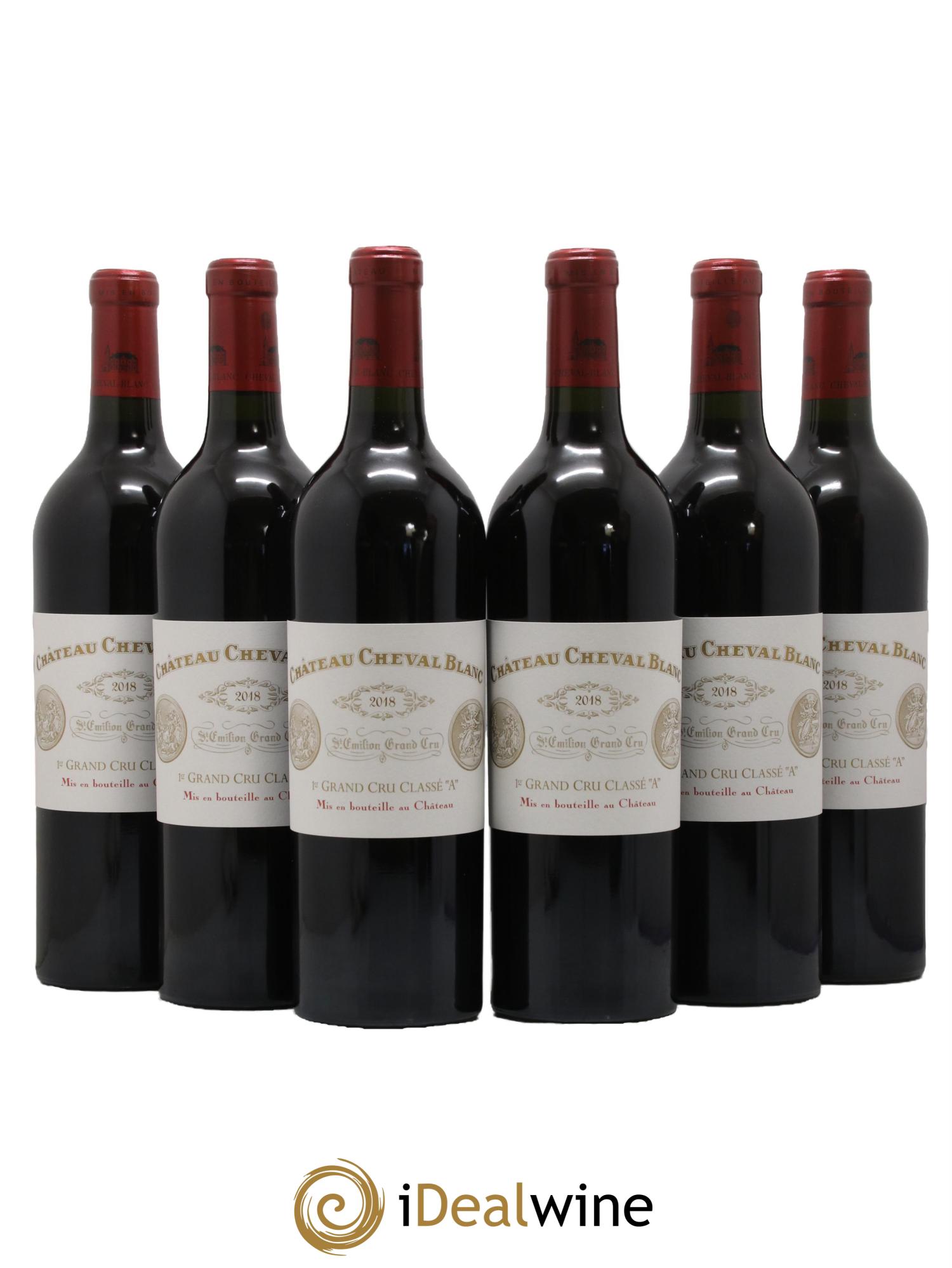 Château Cheval Blanc 1er Grand Cru Classé A 2018 - Lot de 6 bouteilles - 0