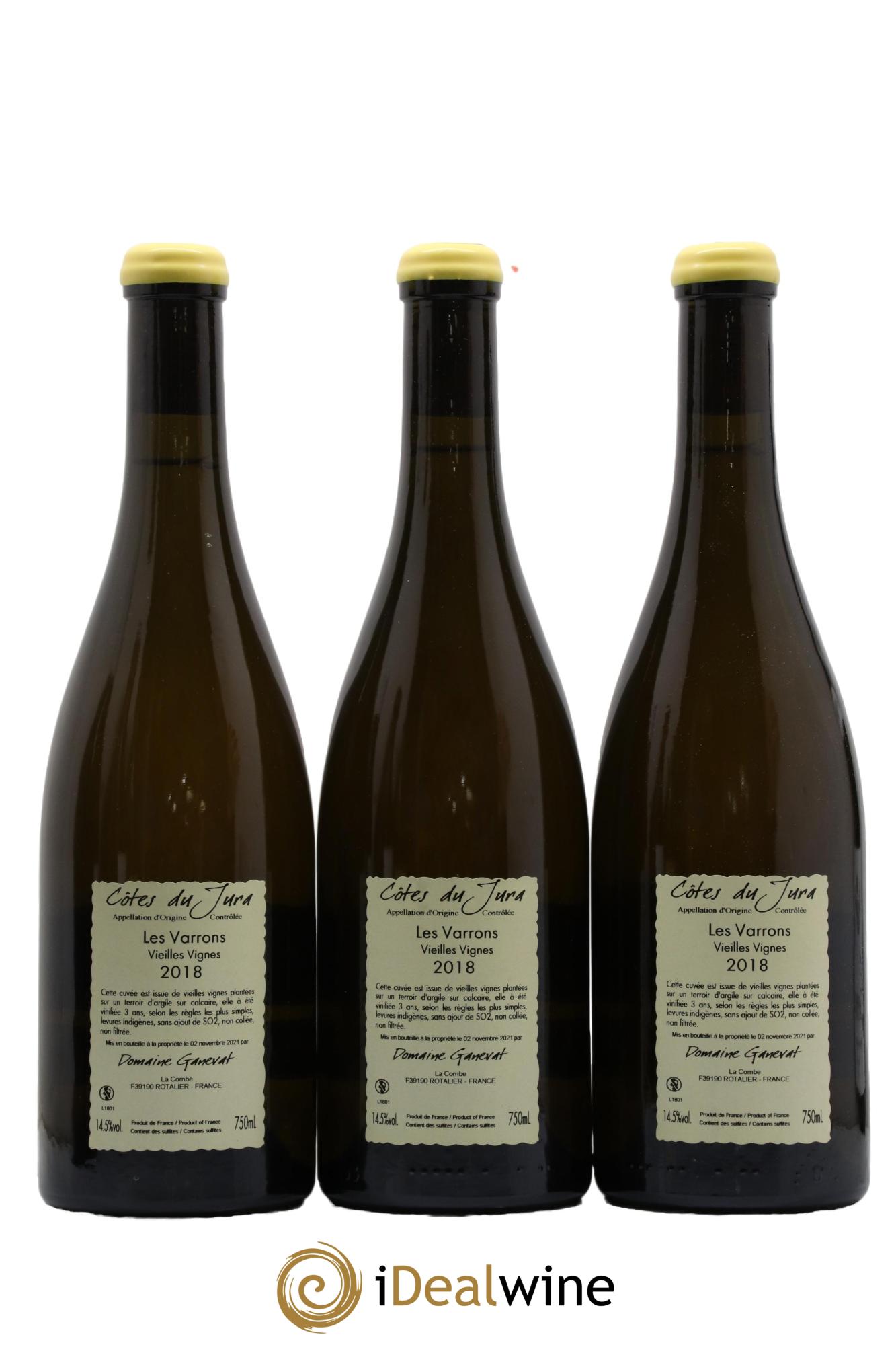 Côtes du Jura Les Varrons Vieilles Vignes Jean-François Ganevat (Domaine) 2018 - Lot of 3 bottles - 1