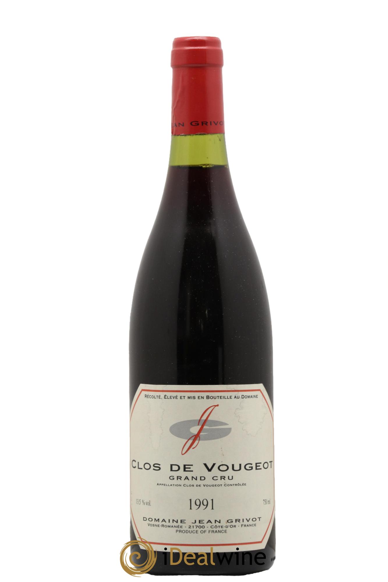 Clos de Vougeot Grand Cru Jean Grivot 1991 - Posten von 1 Flasche - 0