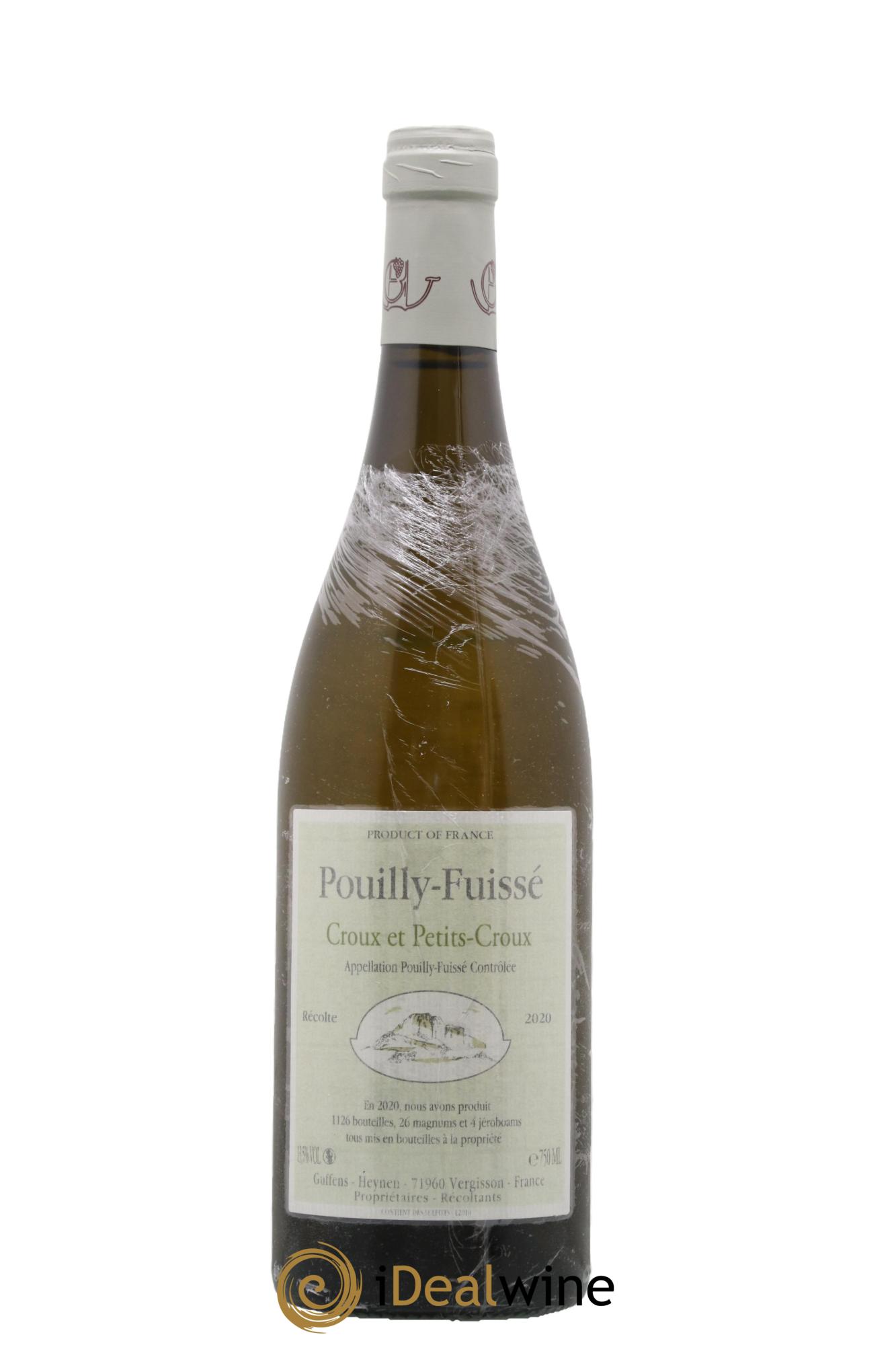 Pouilly-Fuissé Clos des Petits Croux Guffens-Heynen 2020 - Lot de 1 bouteille - 0