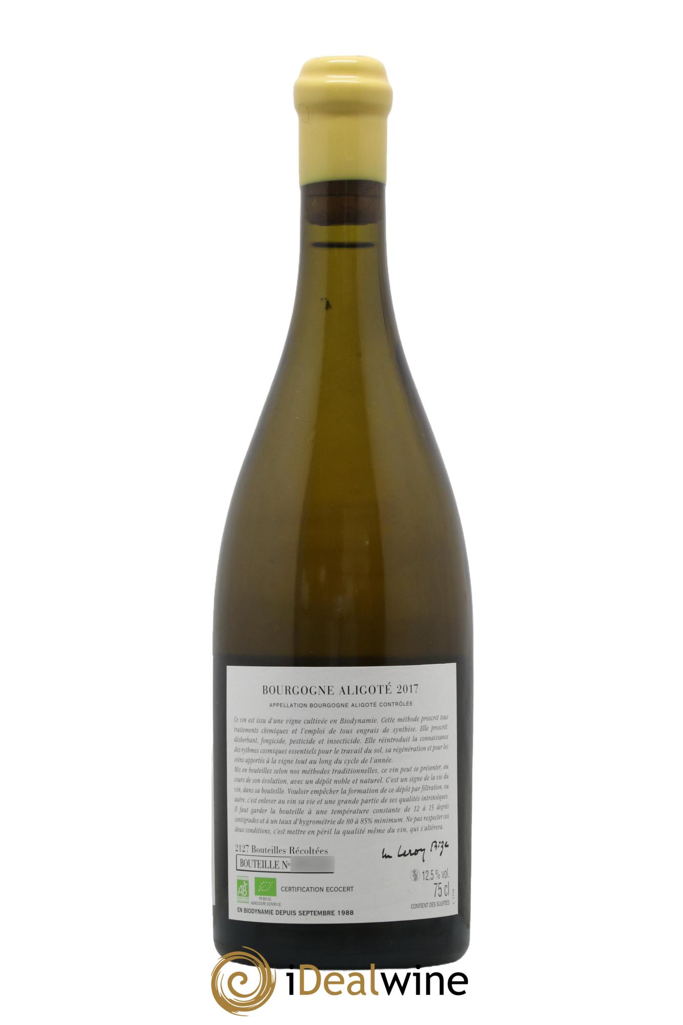 Bourgogne Aligoté Sous Chatelet d'Auvenay (Domaine)  2017 - Posten von 1 Flasche - 1