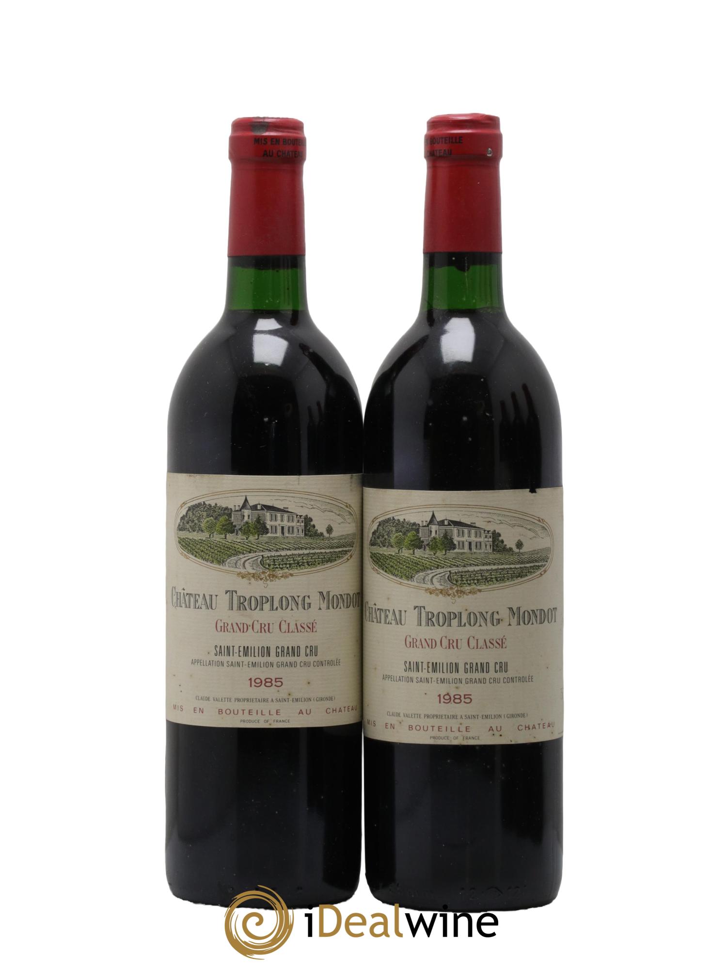 Château Troplong Mondot 1er Grand Cru Classé B 1985 - Lot de 2 bouteilles - 0