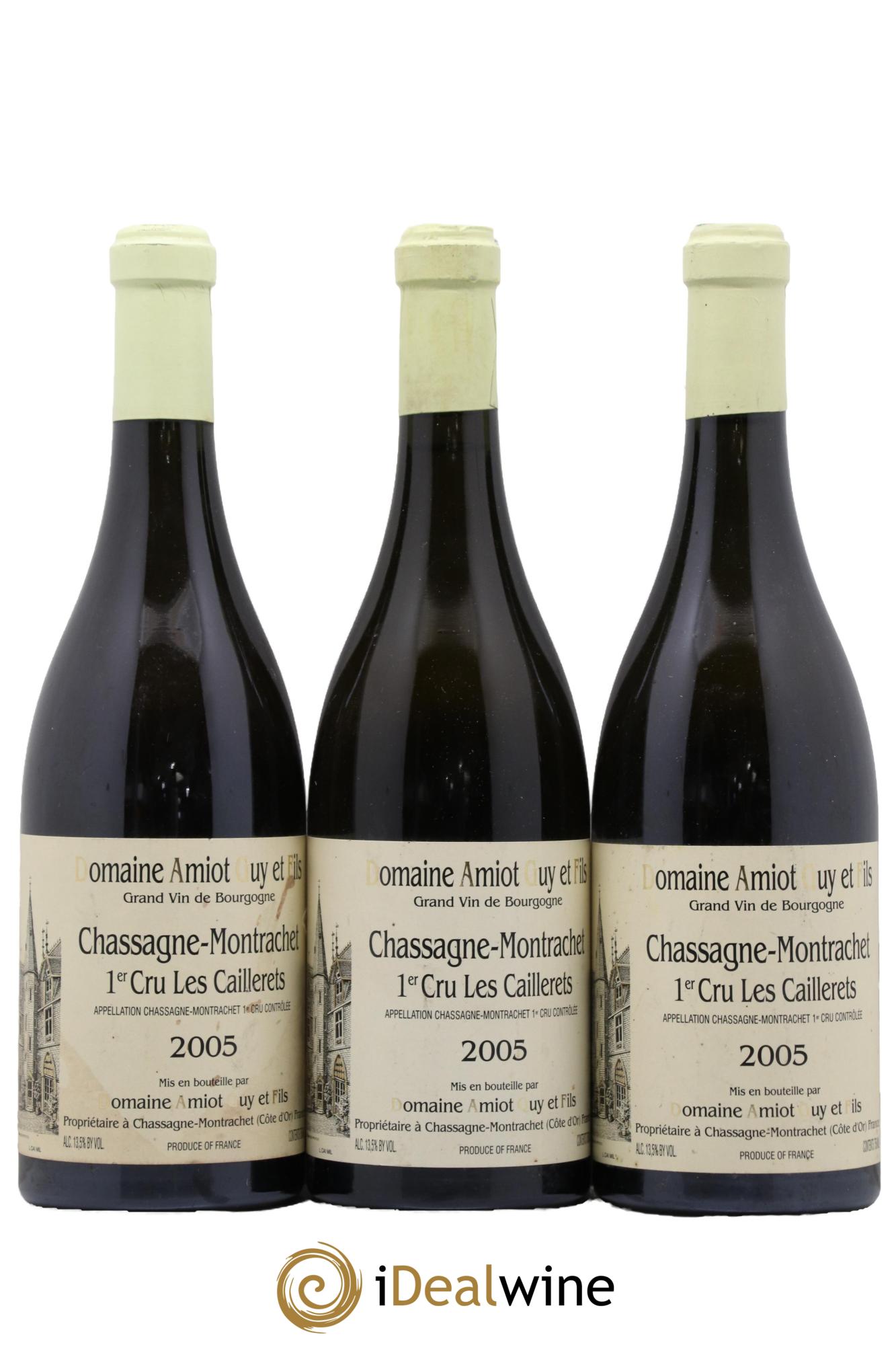 Chassagne-Montrachet 1er Cru Les Caillerets Guy Amiot & Fils 2005 - Lotto di 3 bottiglie - 0