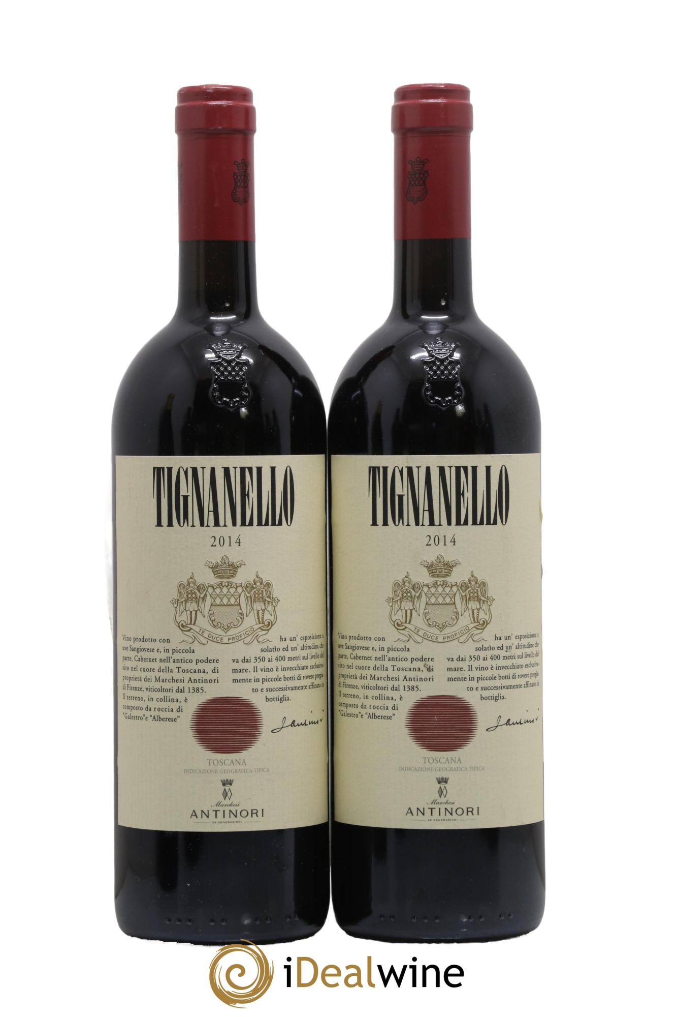 Toscana IGT Tignanello Tenuta Tignanello - Antinori 2014 - Lot de 2 bouteilles - 0