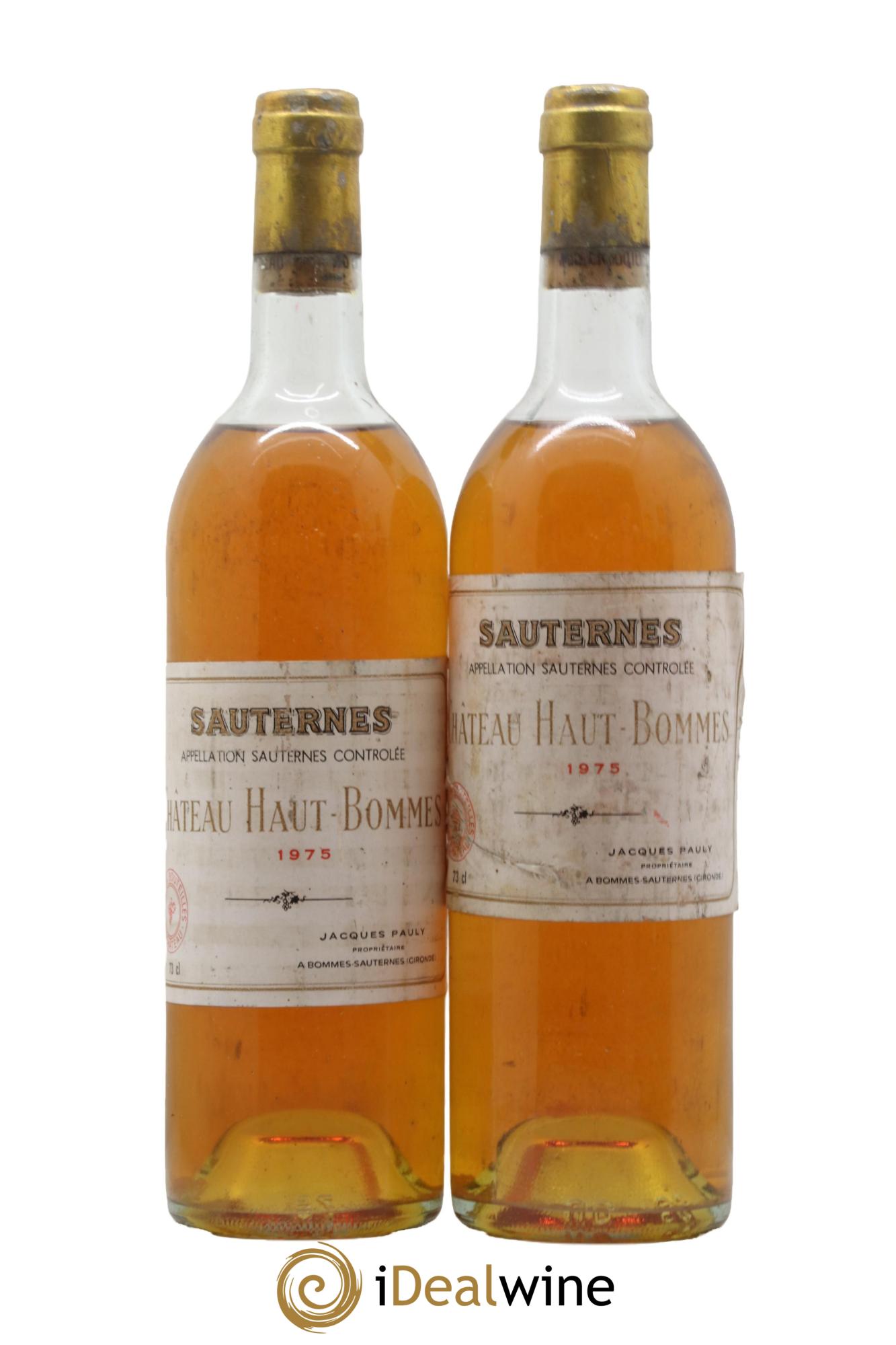 Sauternes Chateau Haut Bommes 1975 - Lot of 2 bottles - 0