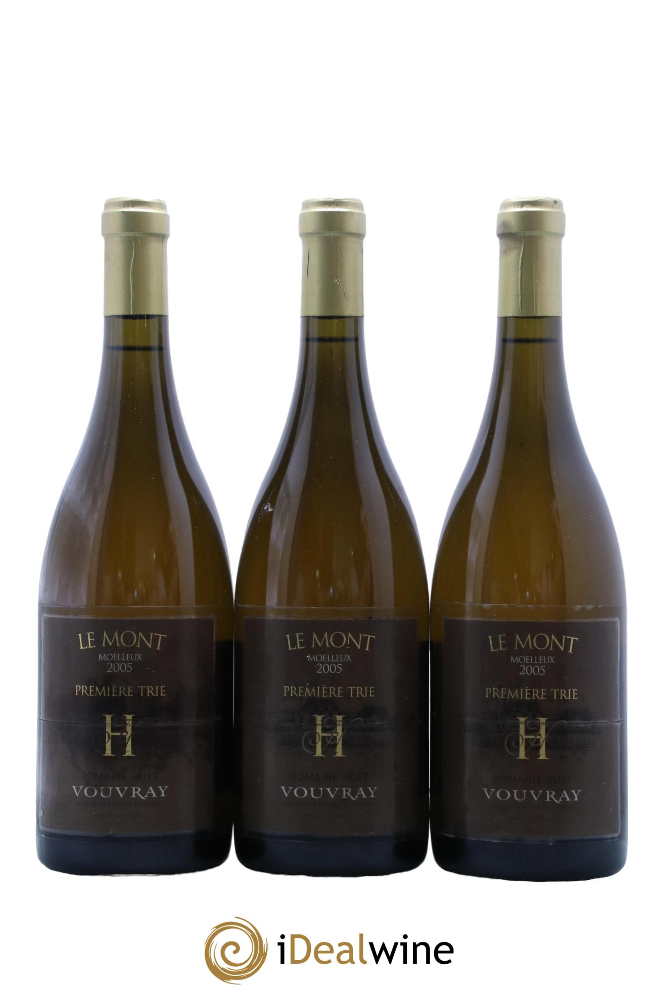 Vouvray Le Mont Moelleux 1ère Trie Domaine Huet  2005 - Lot de 3 bouteilles - 0