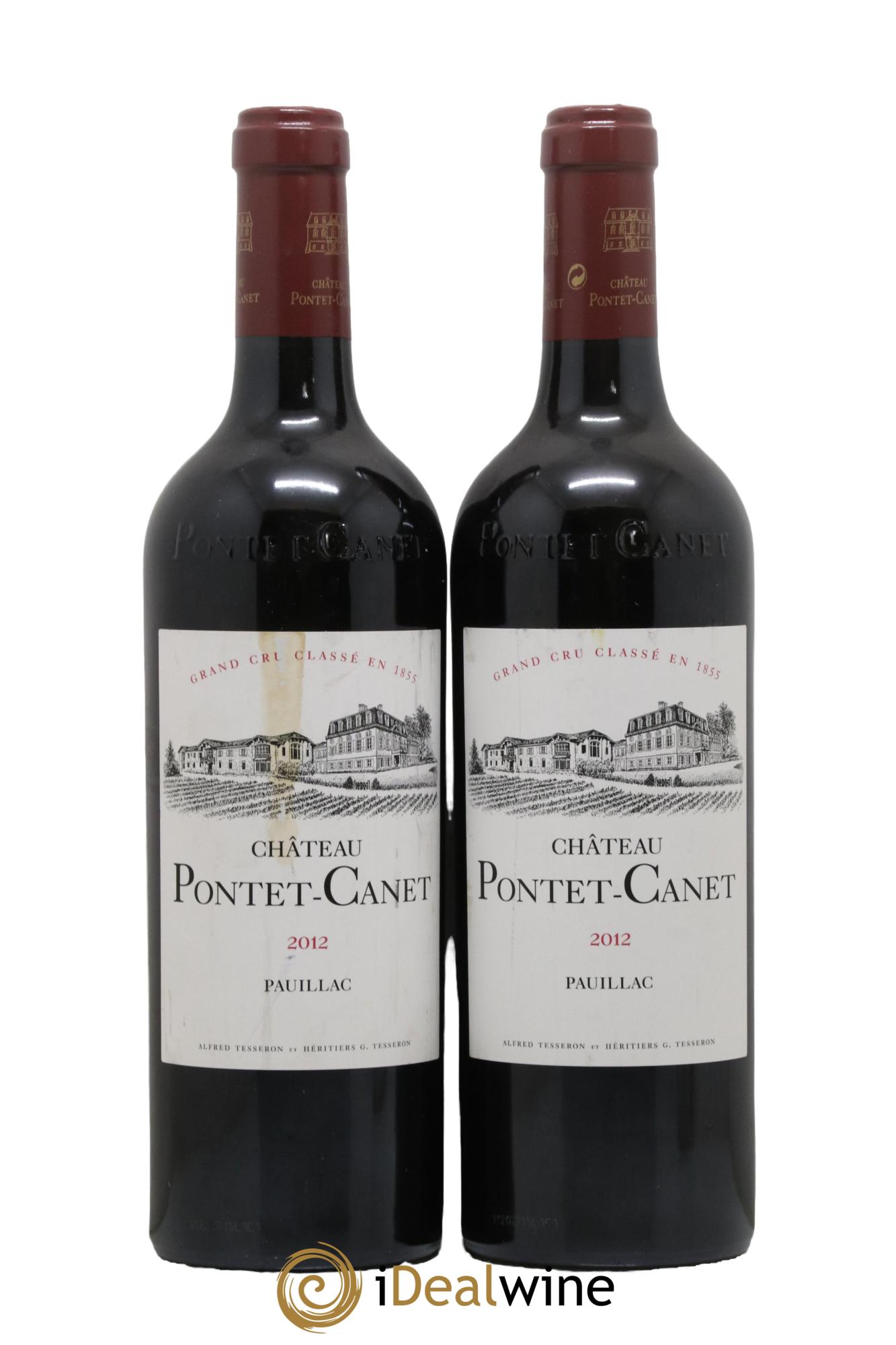 Château Pontet Canet 5ème Grand Cru Classé 2012 - Lot de 2 bouteilles - 0