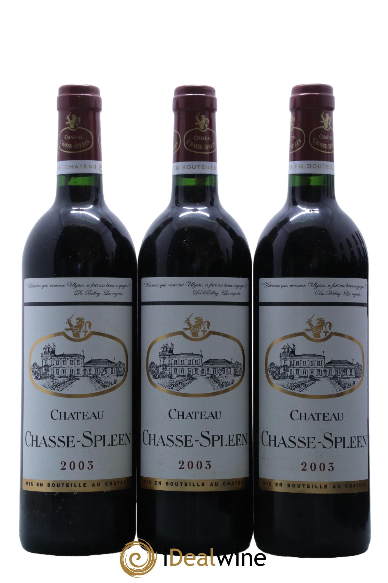 Château Chasse Spleen  2003 - Lot of 12 bottles - 2