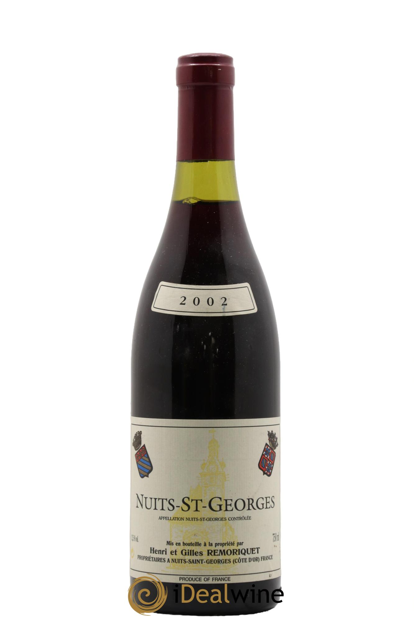 Nuits Saint-Georges Gilles Remoriquet 2002 - Lot de 1 bouteille - 0