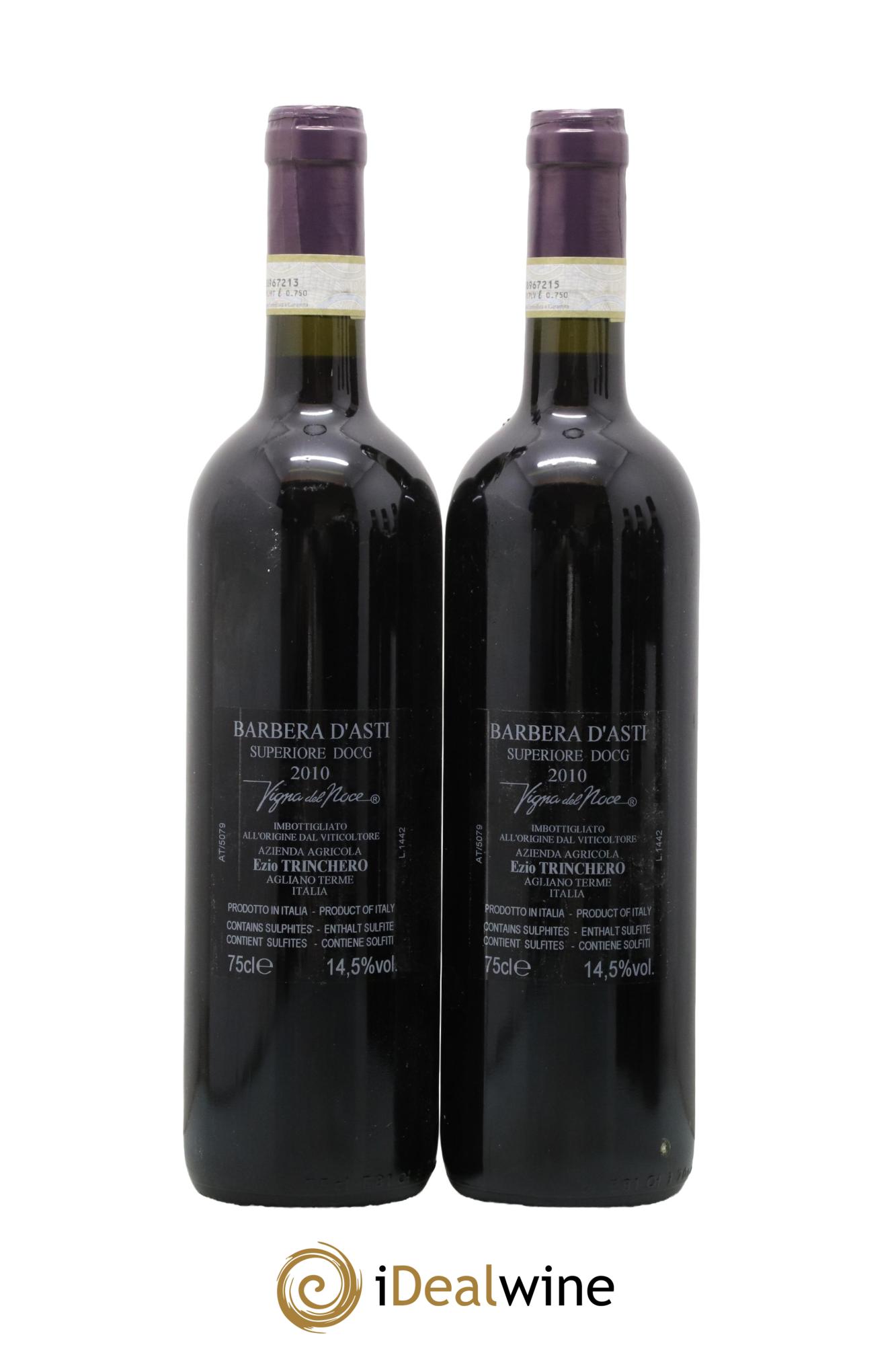 Piémont Barbera d'Asti Vigna del Noce Trinchero 2010 - Lot of 2 bottles - 1