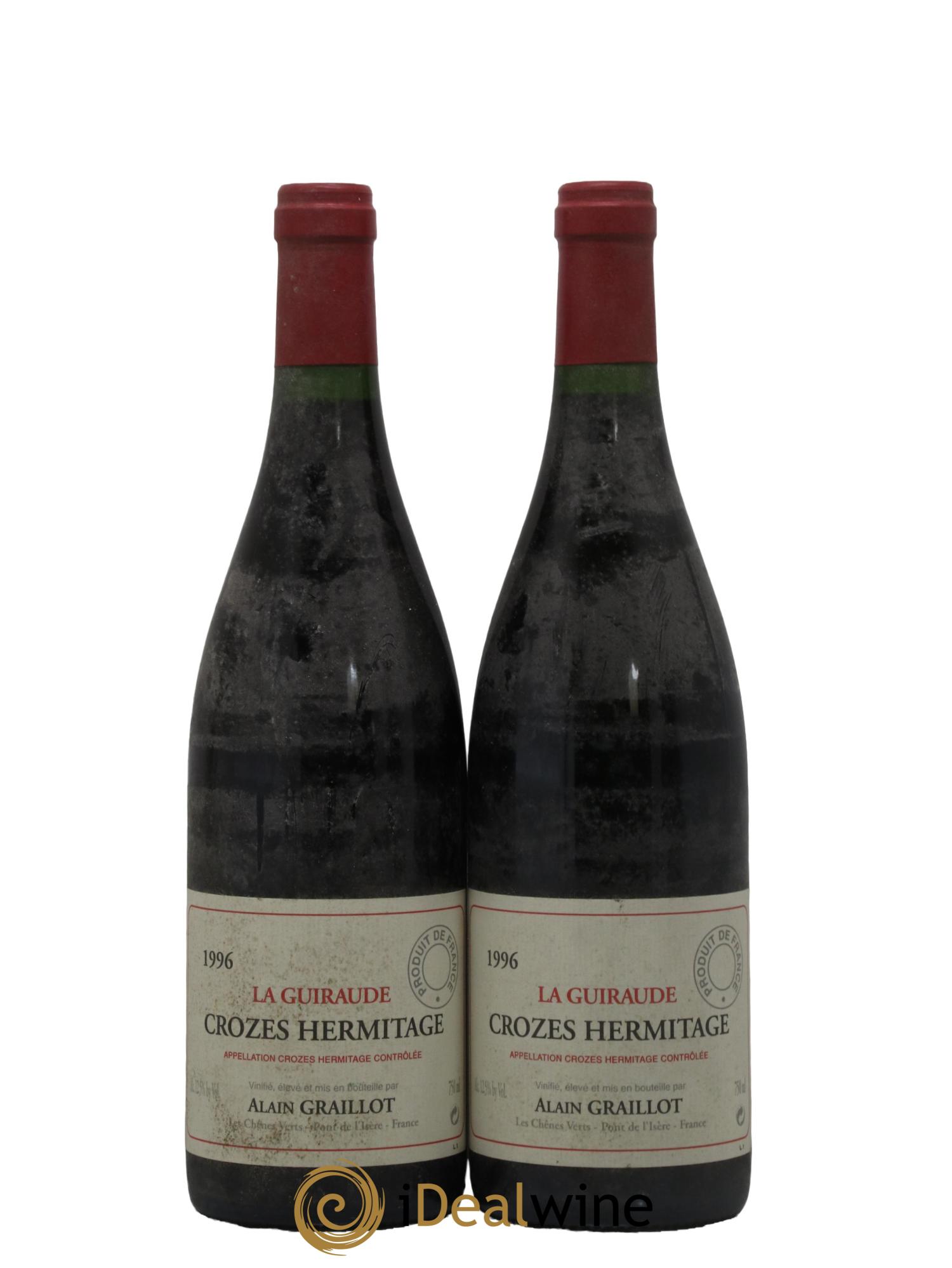 Crozes-Hermitage La Guiraude Domaine Graillot 1996 - Lotto di 2 bottiglie - 0