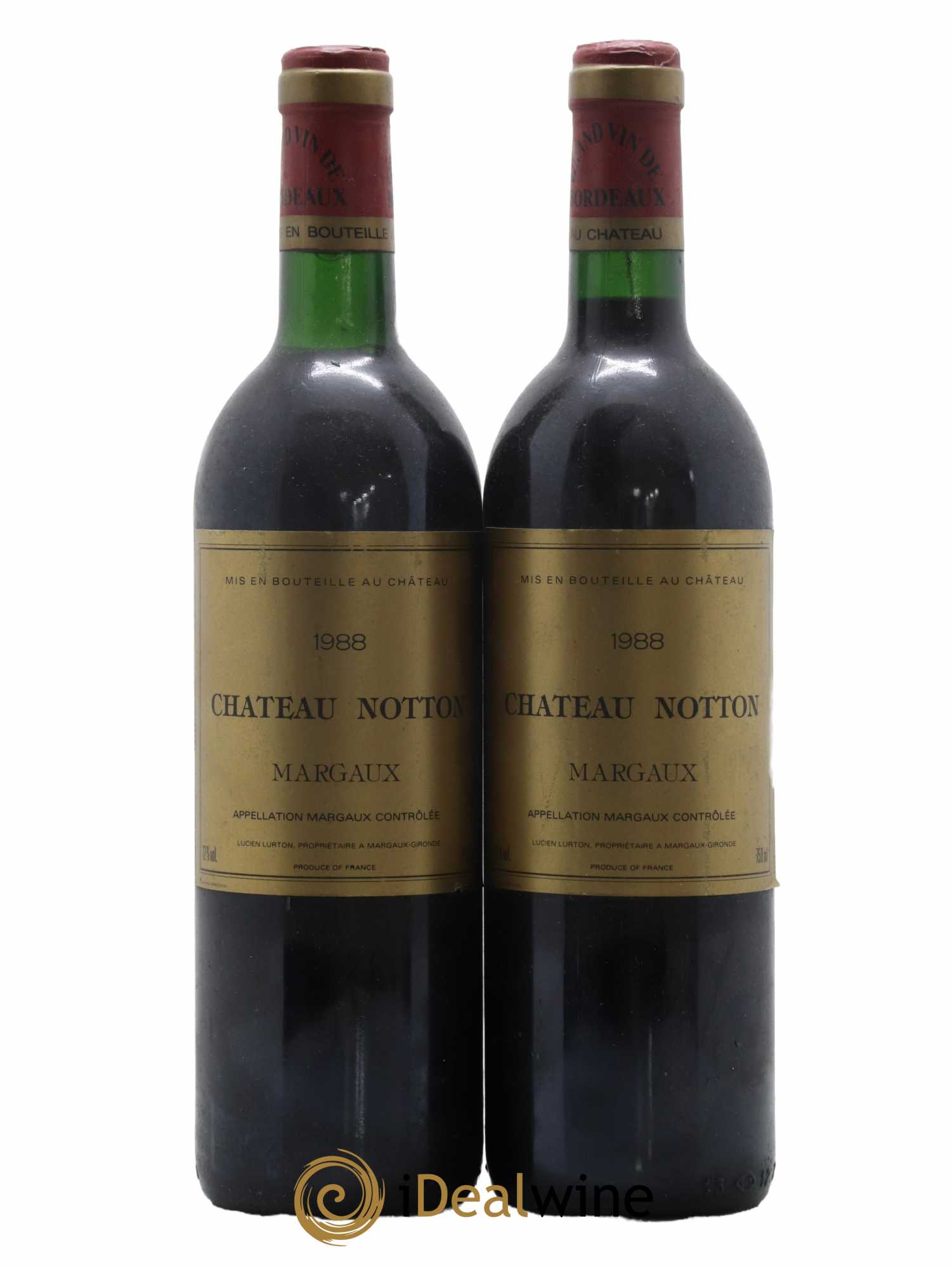 Château Notton 1988 - Lot de 2 bouteilles - 0