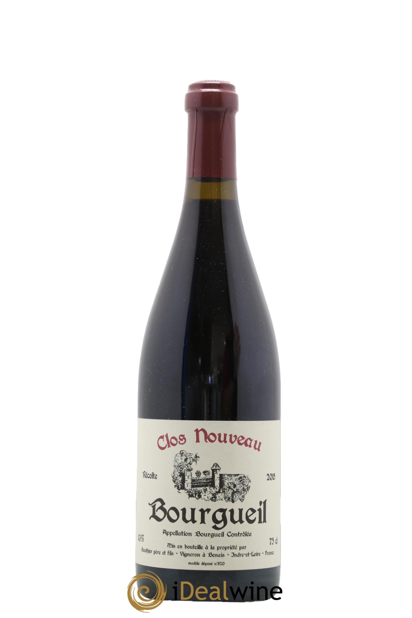 Bourgueil Clos Nouveau Domaine du Bel Air 2015 - Lot de 1 bouteille - 0