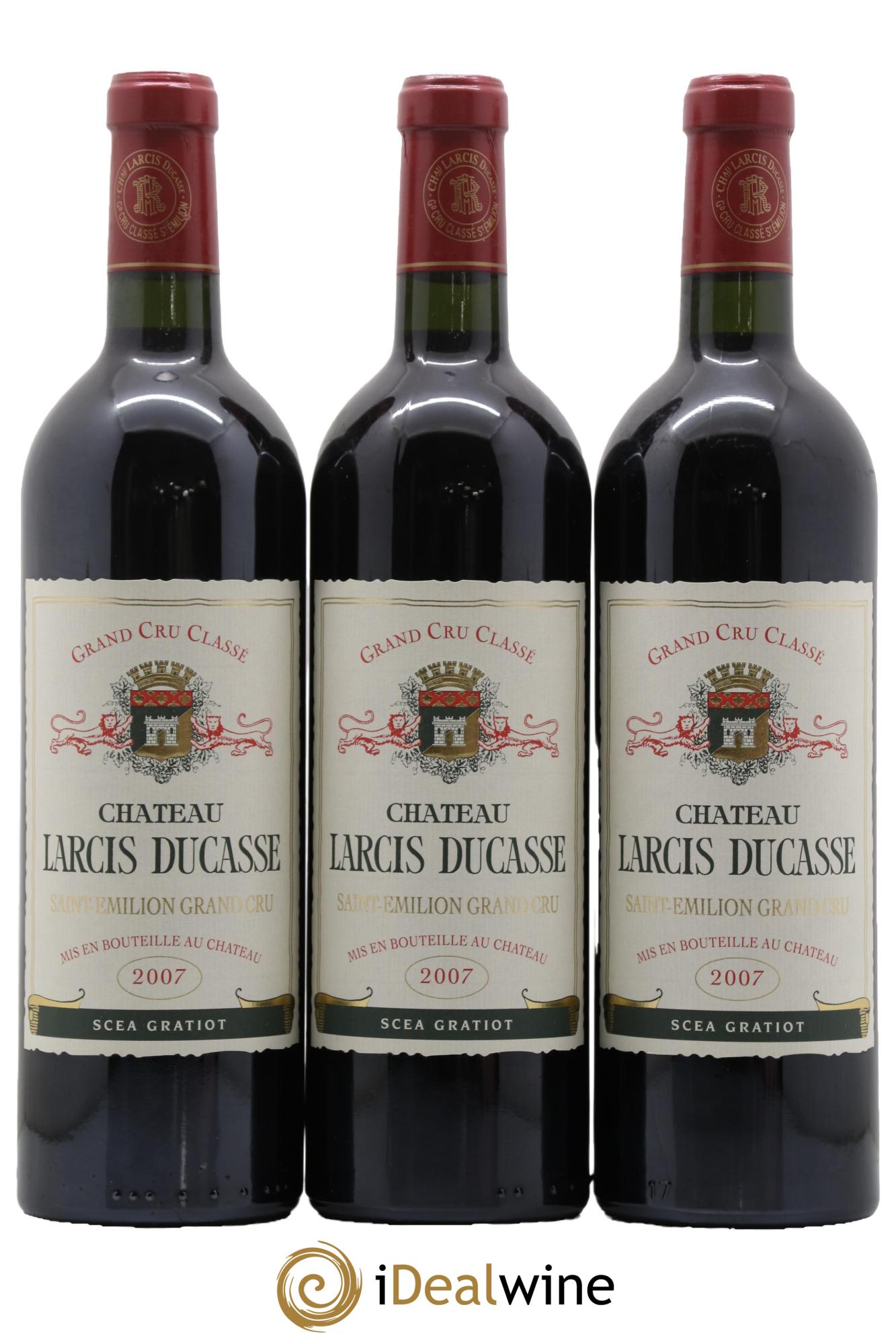 Château Larcis Ducasse 1er Grand Cru Classé B 2007 - Lot de 3 bouteilles - 0