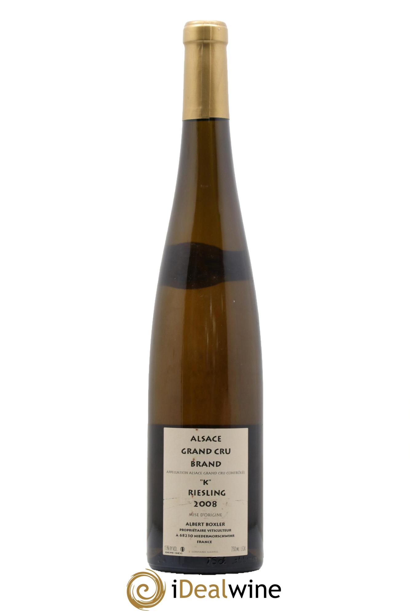 Alsace Riesling Grand Cru Brand K Albert Boxler 2008 - Lotto di 1 bottiglia - 1