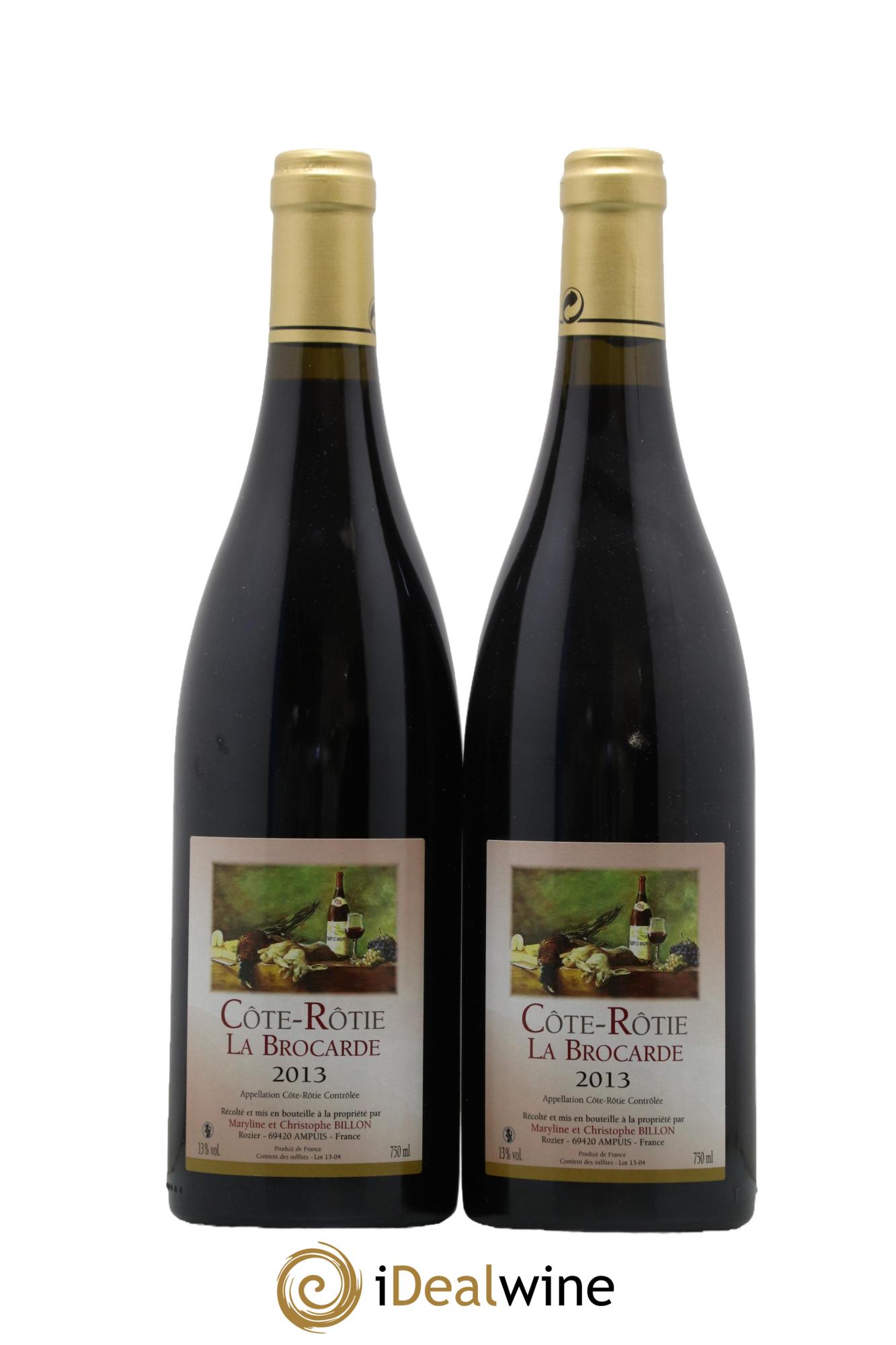 Côte-Rôtie La Brocarde Domaine Billon 2013 - Lot de 2 bouteilles - 0