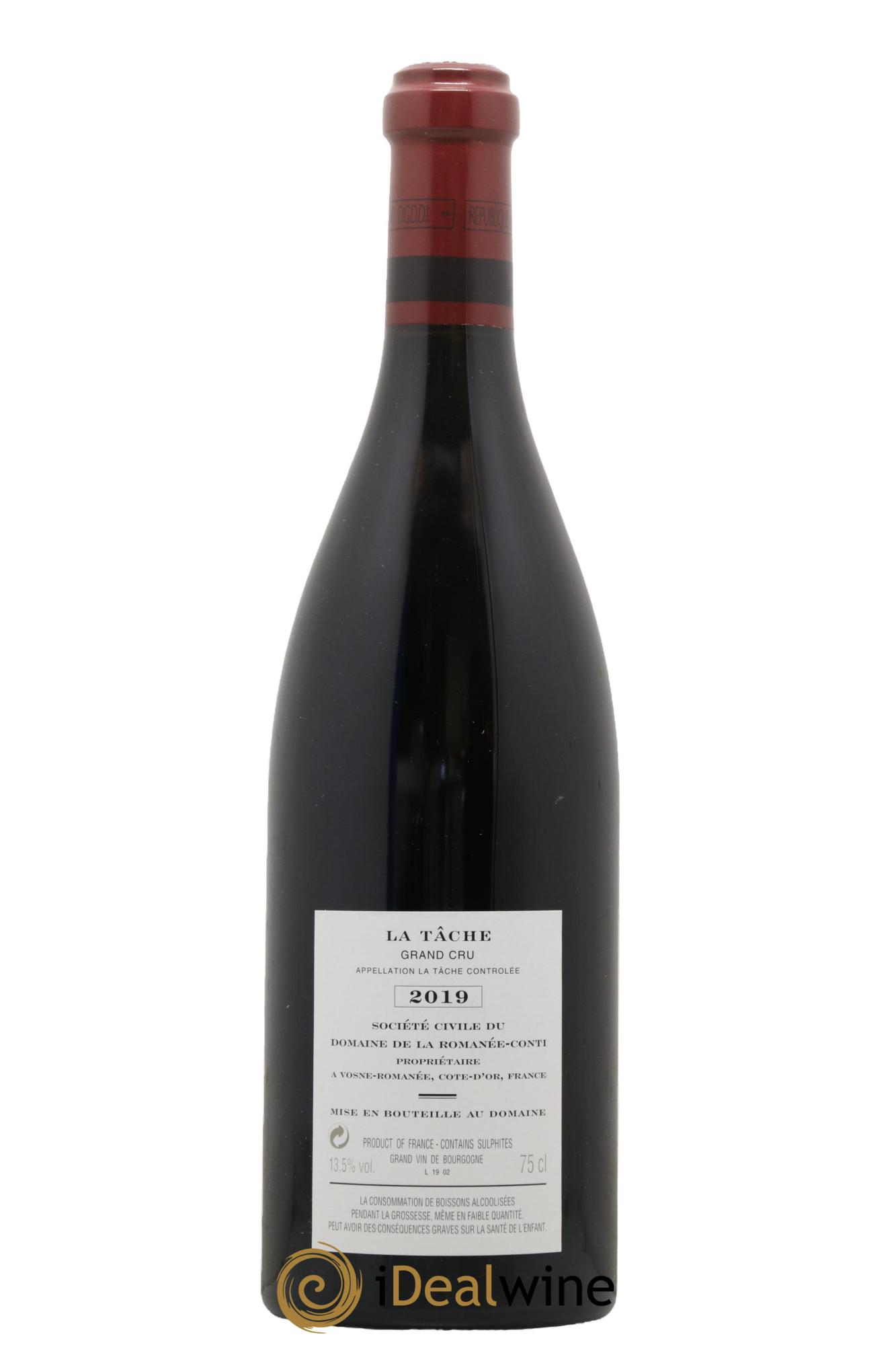 La Tâche Grand Cru Domaine de la Romanée-Conti 2019 - Lotto di 1 bottiglia - 1