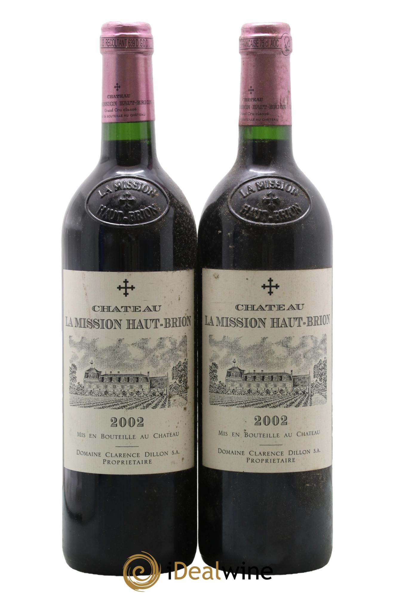 Château la Mission Haut-Brion Cru Classé de Graves 2002 - Lot de 2 bouteilles - 0