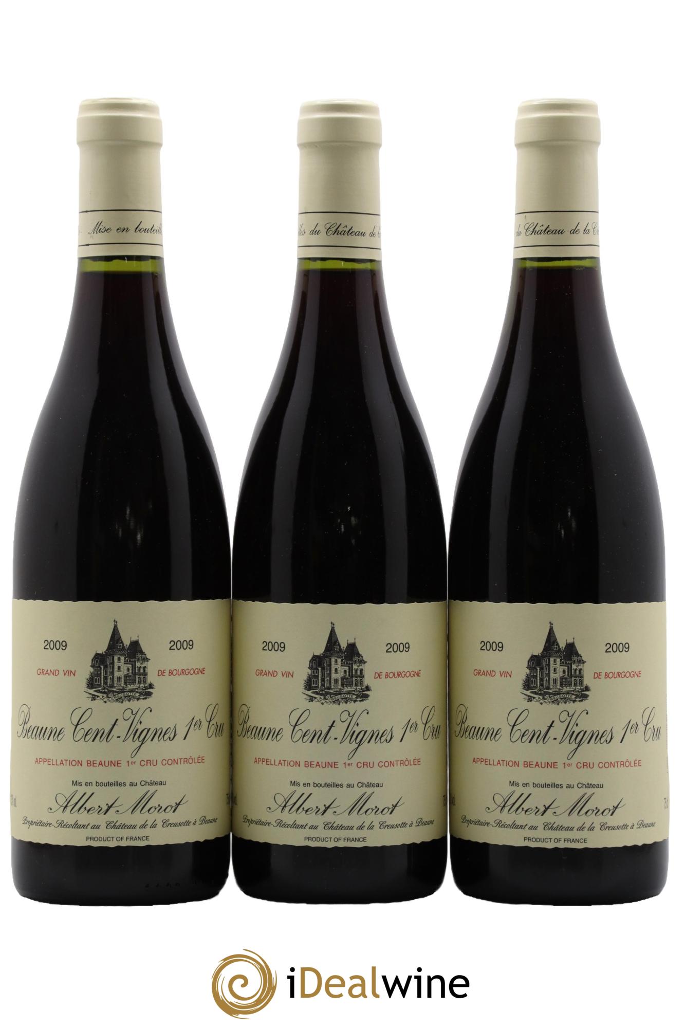 Beaune 1er Cru Cent Vignes Albert Morot 2009 - Lotto di 3 bottiglie - 0