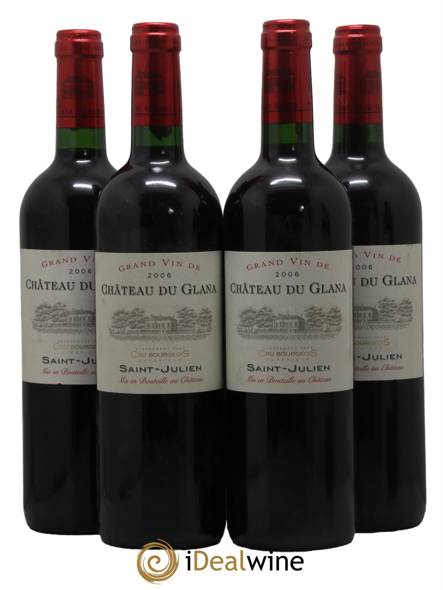 Château du Glana Cru Bourgeois 2006 - Lot of 4 bottles - 0