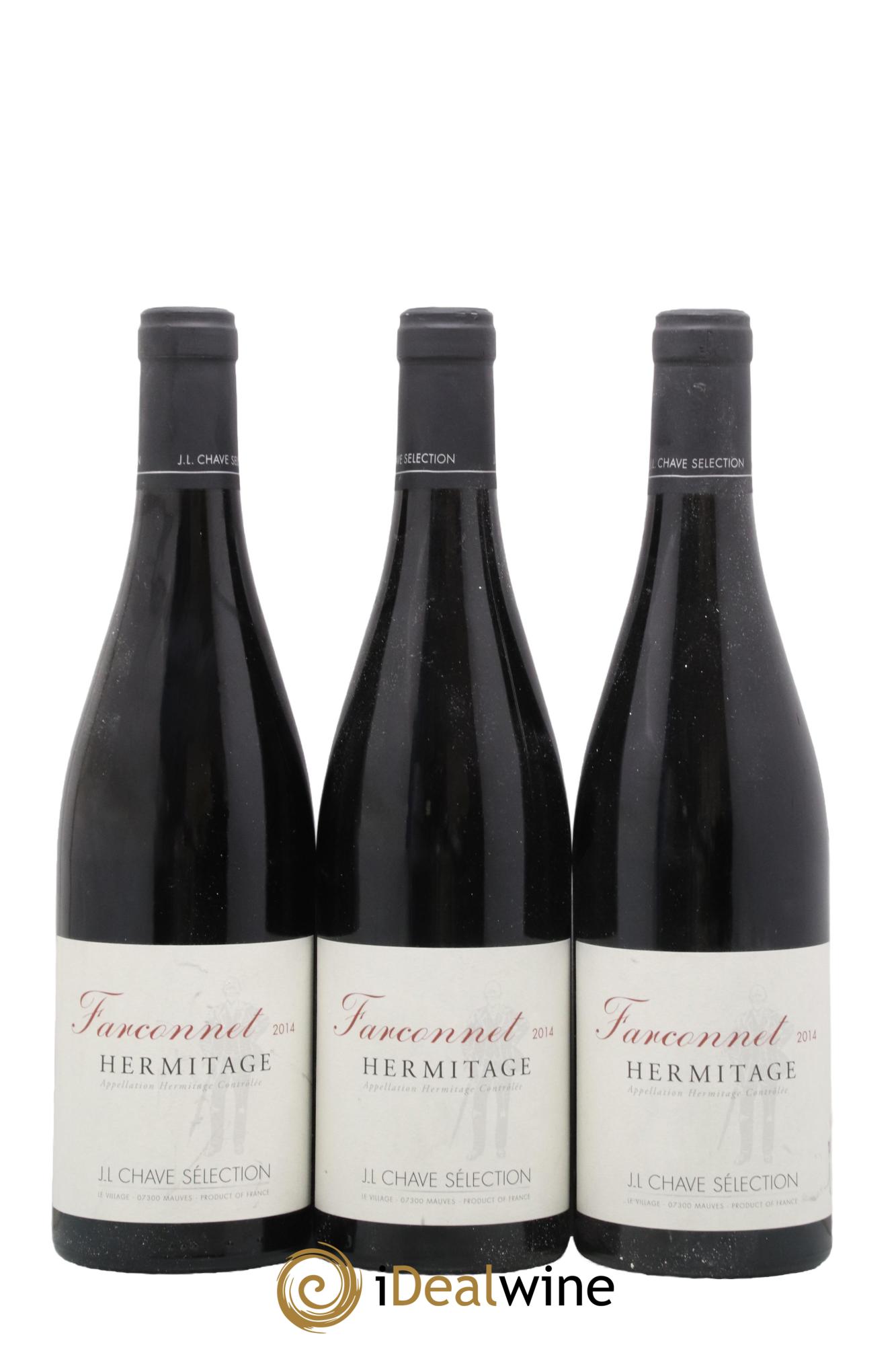 Hermitage Le Farconnet Jean-Louis Chave 2014 - Lot of 3 bottles - 0