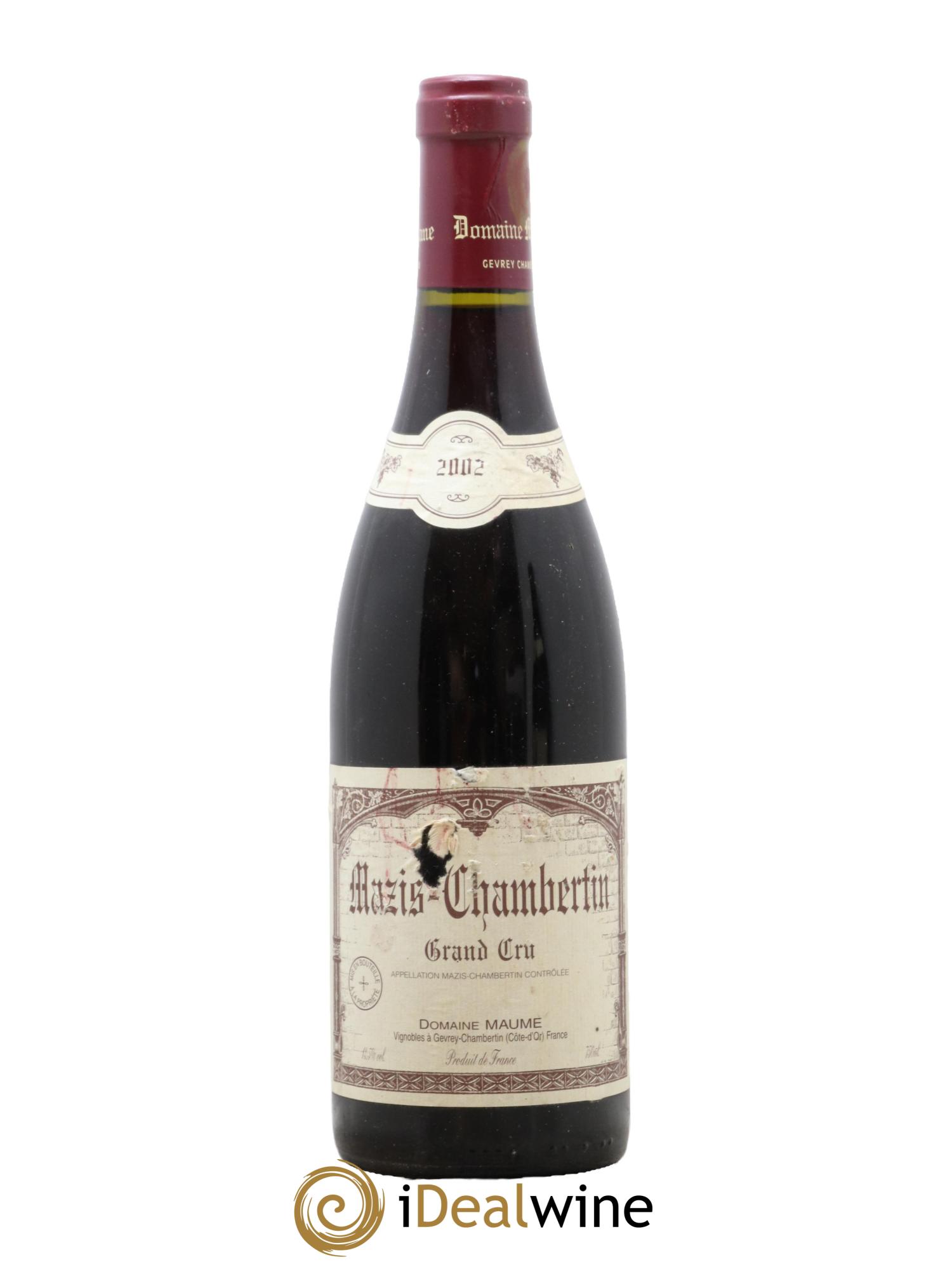 Mazis-Chambertin Grand Cru Maume (Domaine) 2002 - Posten von 1 Flasche - 0