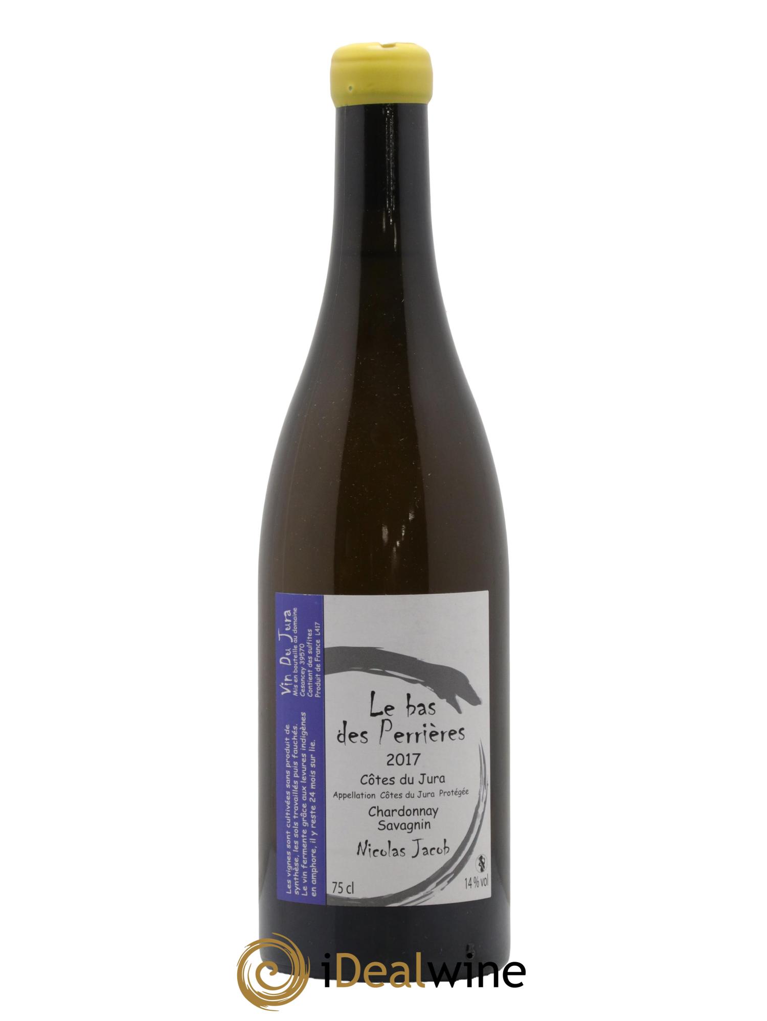 Côtes du Jura Le Bas des Perrières Chardonnay Savagnin Nicolas Jacob 2017 - Lot of 1 bottle - 0