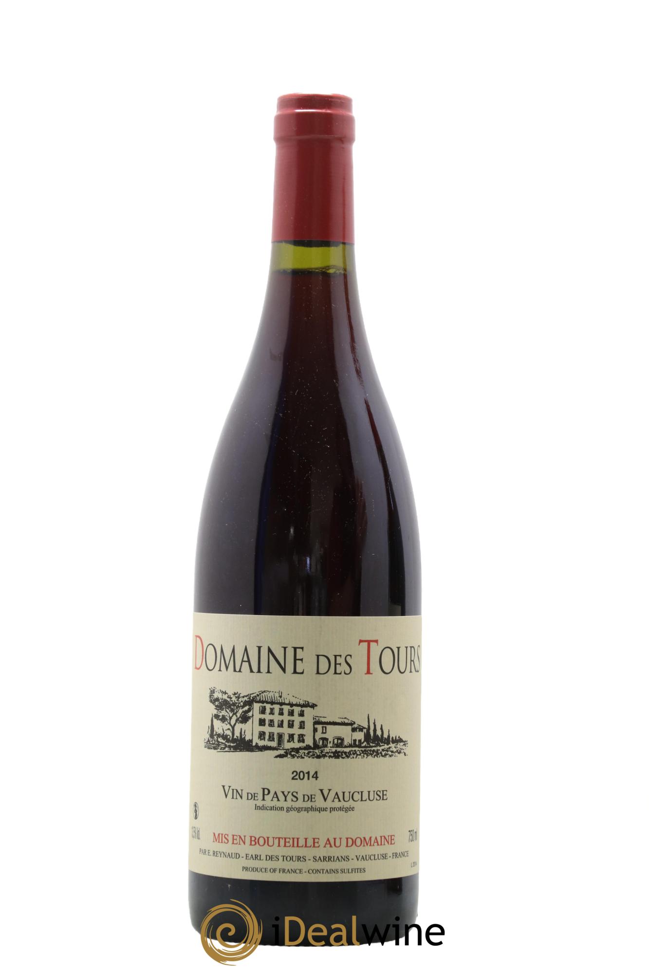 IGP Vaucluse (Vin de Pays de Vaucluse) Domaine des Tours Emmanuel Reynaud 2014 - Lot de 1 bouteille - 0