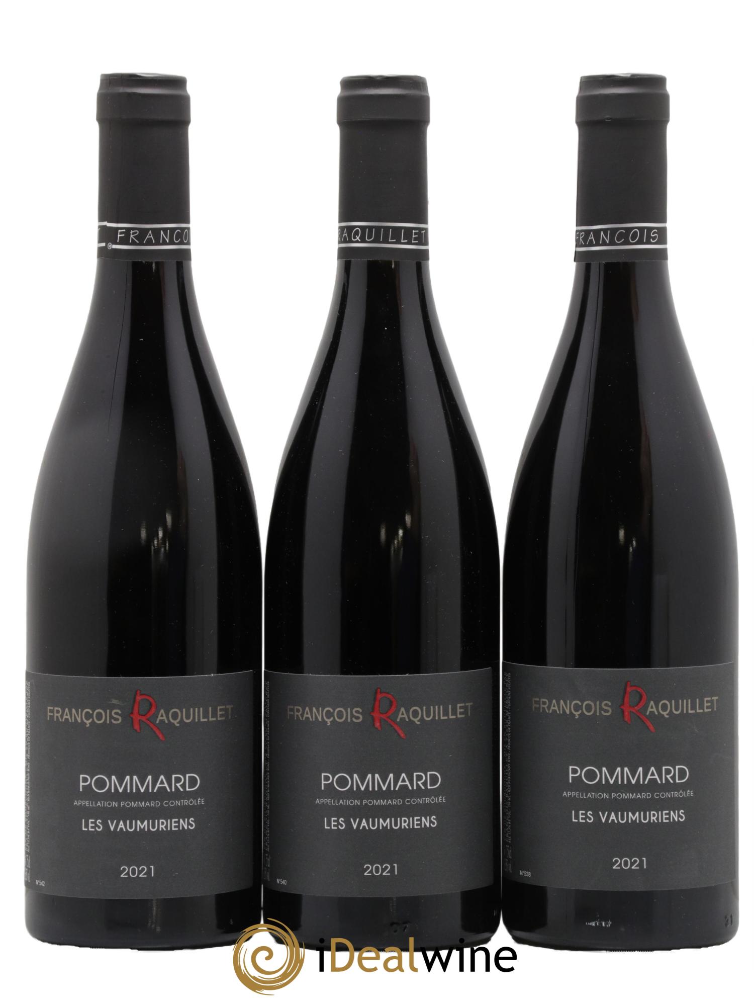 Pommard Les Vaumuriens Raquillet 2021 - Lot de 3 bouteilles - 0