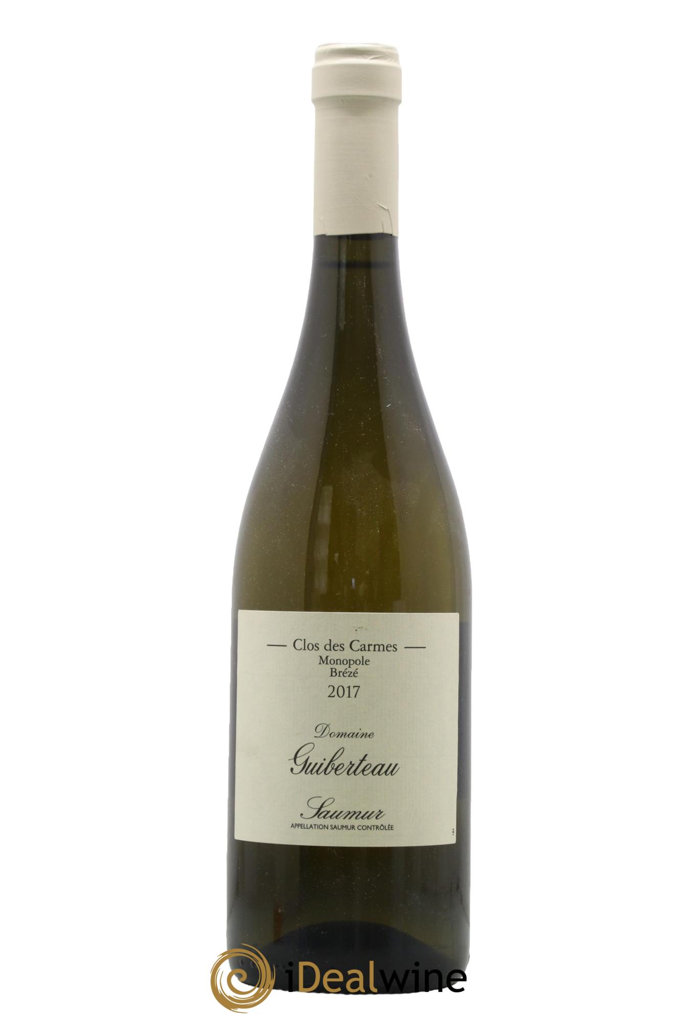 Saumur Brézé Clos des Carmes Domaine Guiberteau 2017 - Lot de 1 bouteille - 0