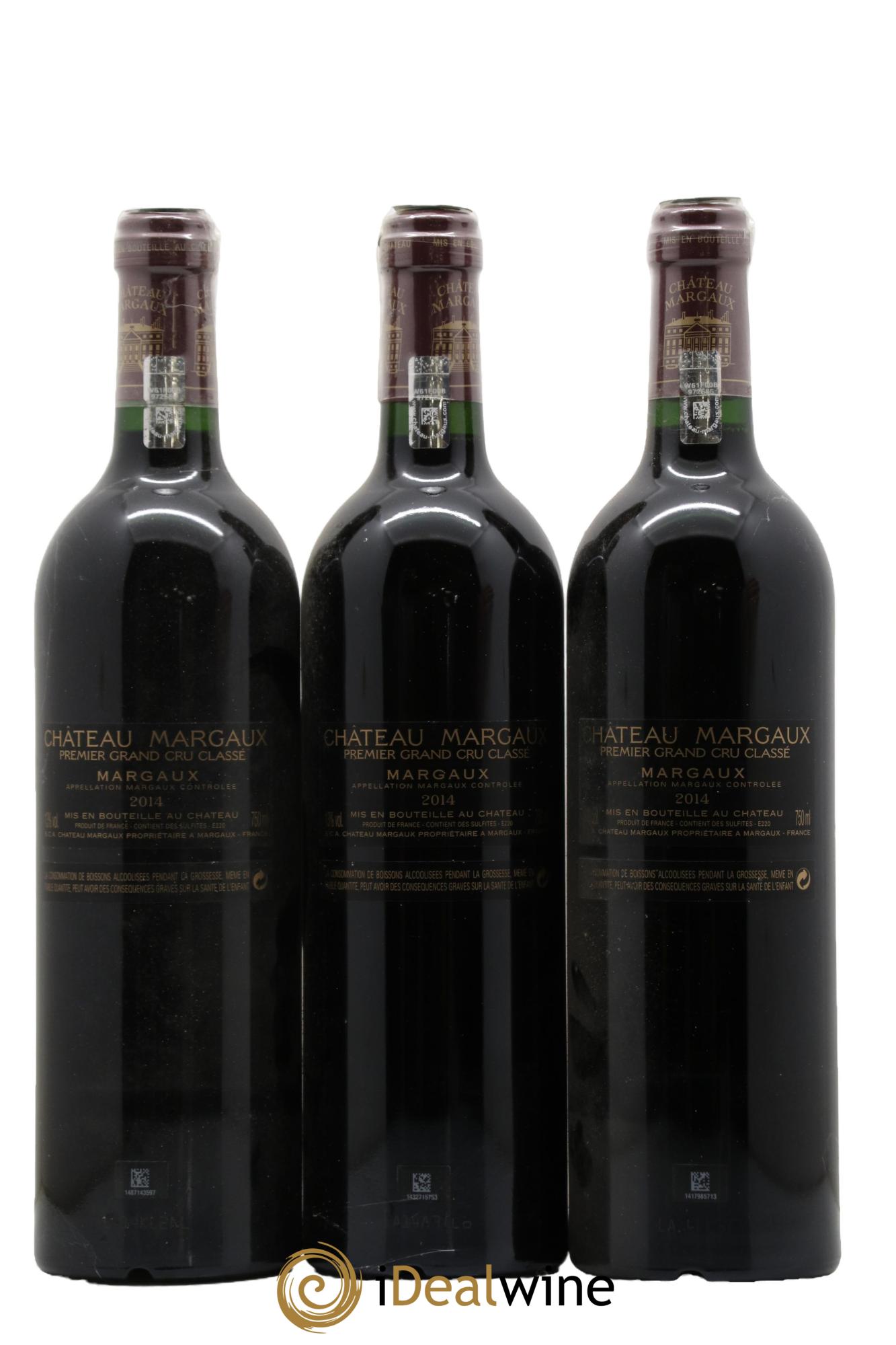 Château Margaux 1er Grand Cru Classé  2014 - Lotto di 3 bottiglie - 1