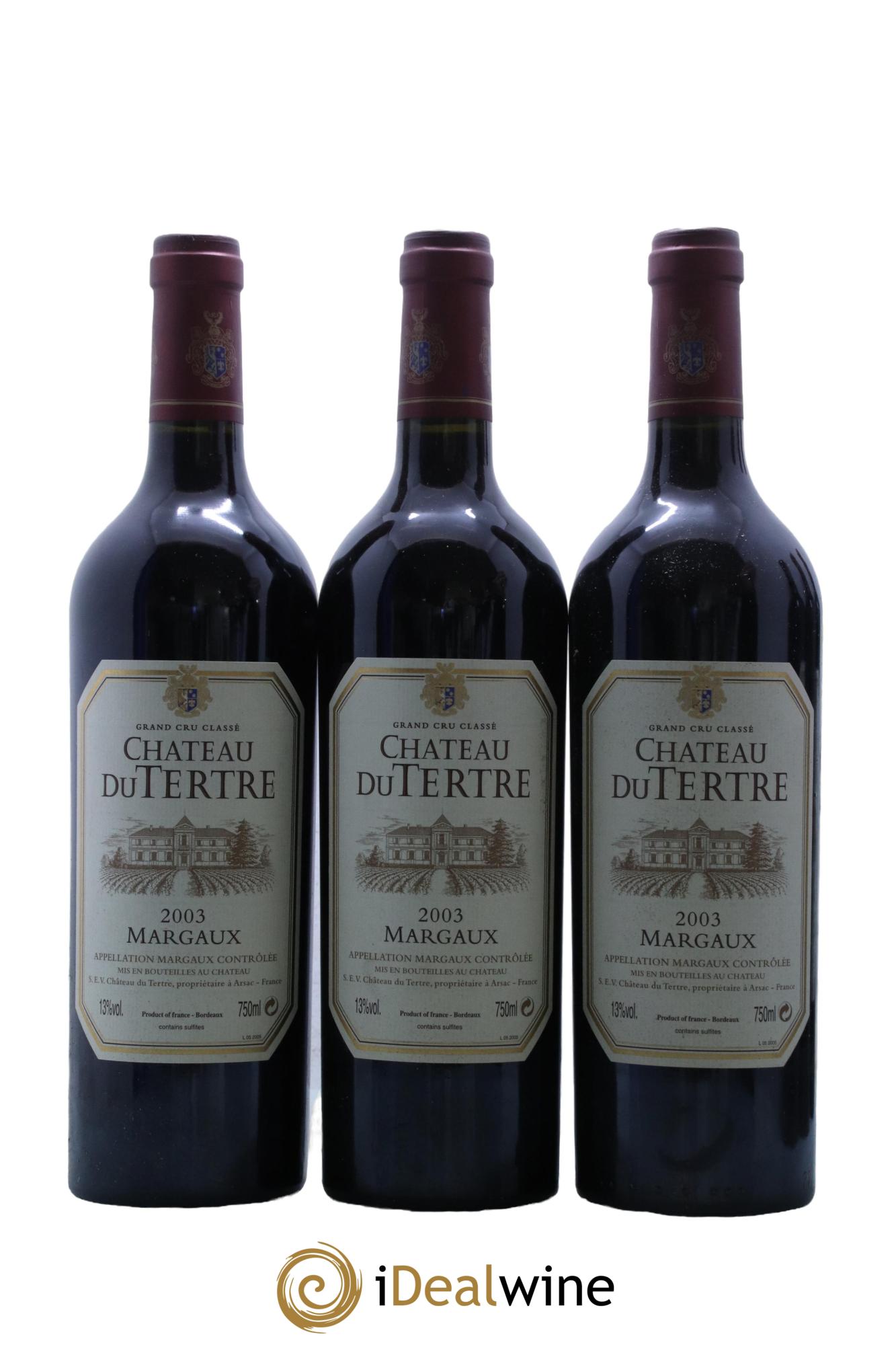 Château du Tertre 5ème Grand Cru Classé  2003 - Lotto di 12 bottiglie - 3