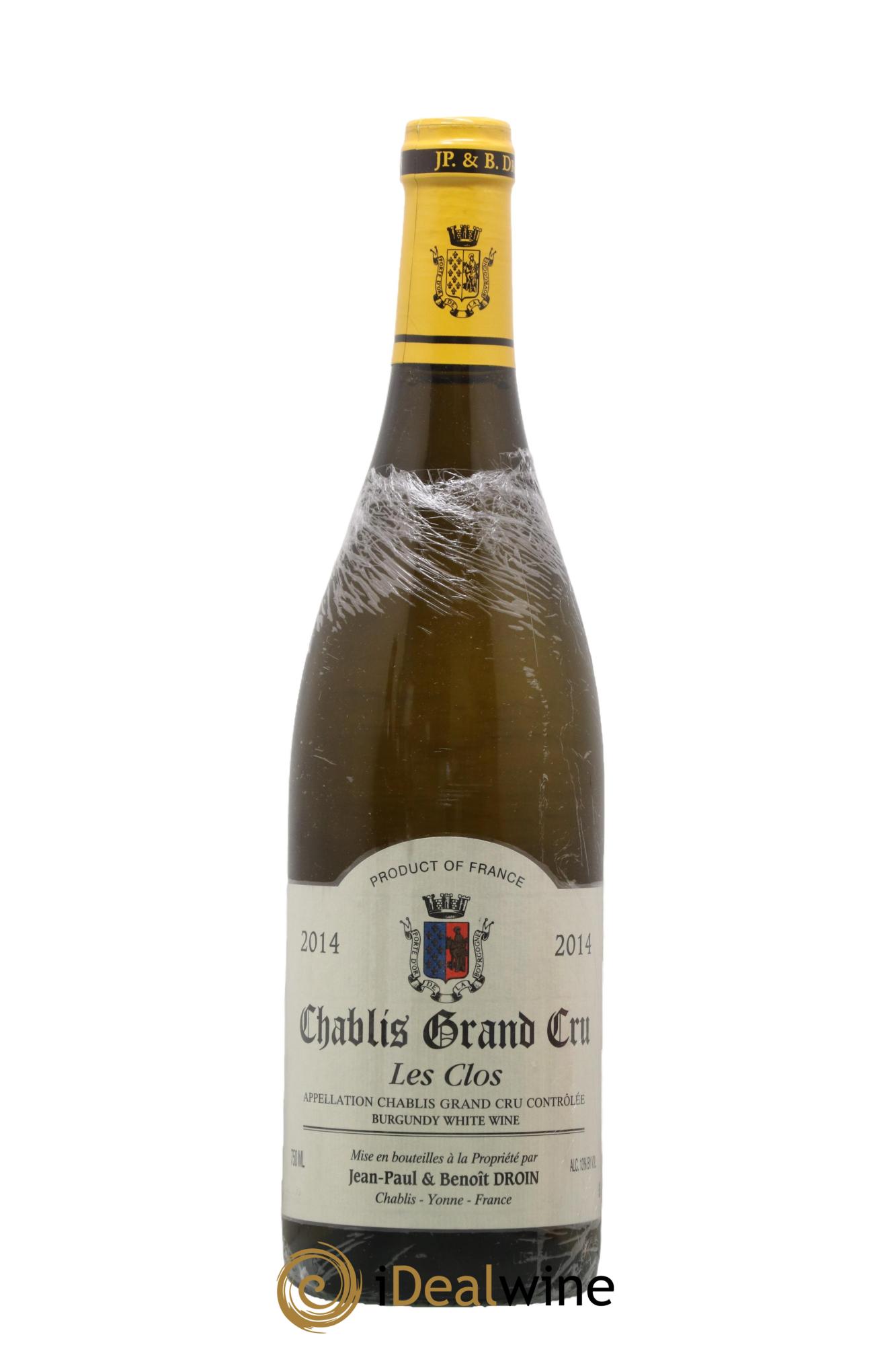 Chablis Grand Cru Les Clos Jean-Paul & Benoît Droin (Domaine) 2014 - Lot of 1 bottle - 0