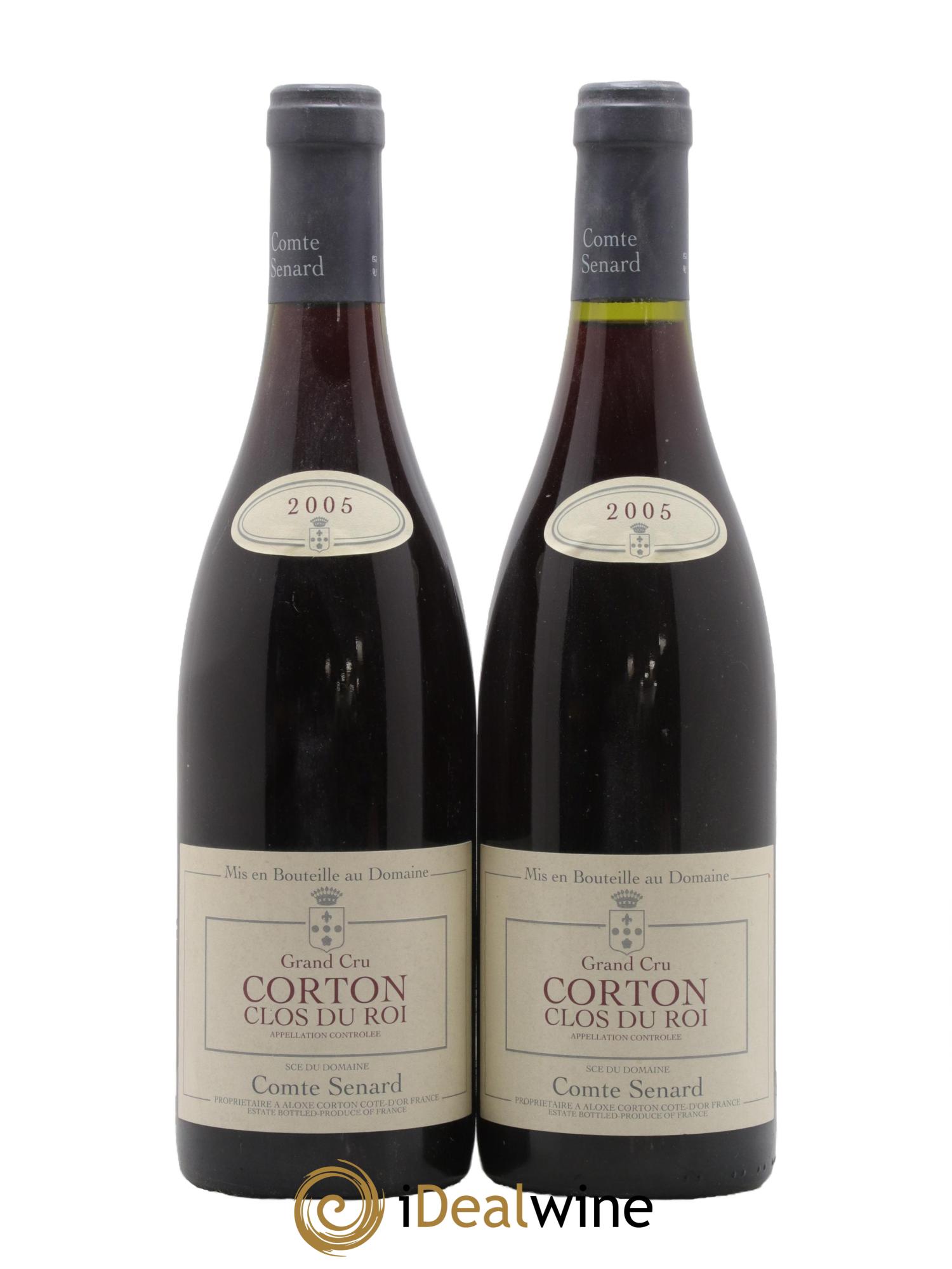 Corton Clos du Roi Comte Senard 2005 - Lot of 2 bottles - 0