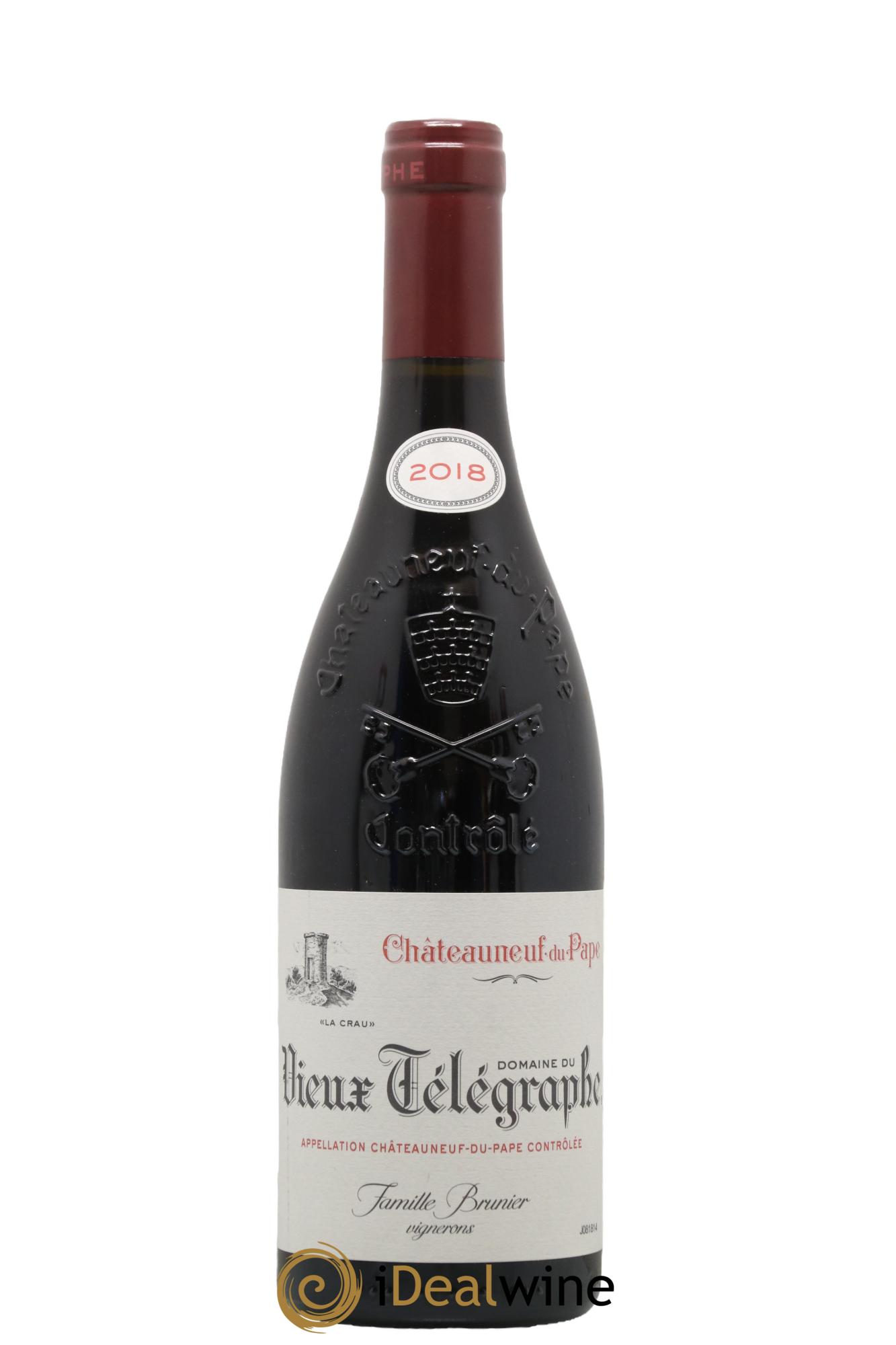 Châteauneuf-du-Pape Vieux Télégraphe (Domaine du) Vignobles Brunier 2018 - Lotto di 1 bottiglia - 0