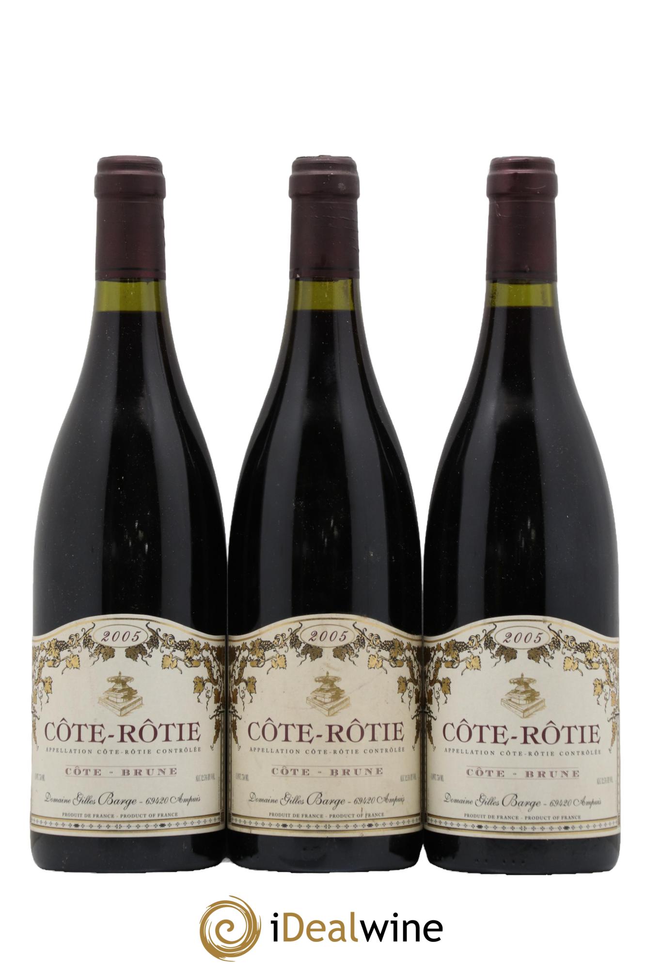 Côte-Rôtie Côte-Brune Barge (Domaine) 2005 - Posten von 3 Flaschen - 0