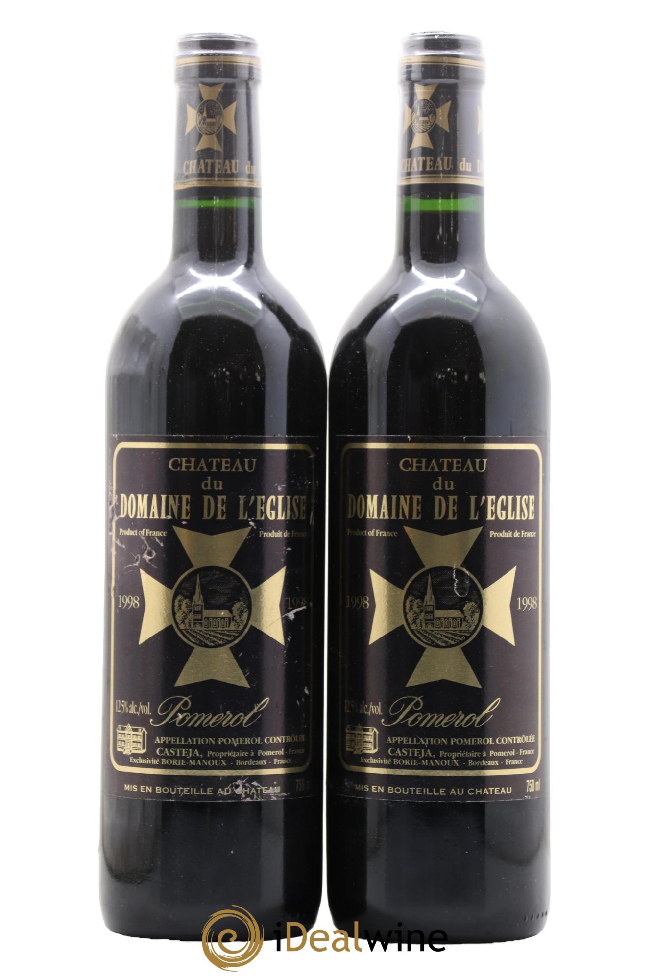 Château du Domaine de l'Église  1998 - Lot de 2 bouteilles - 0