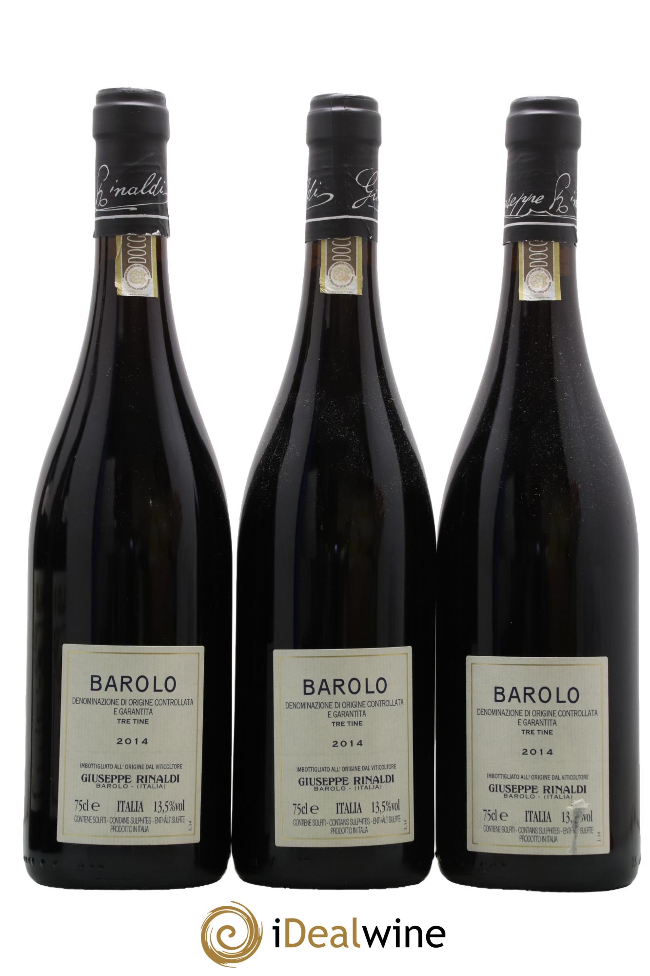 Barolo DOCG Tre Tine Giuseppe Rinaldi 2014 - Posten von 3 Flaschen - 1