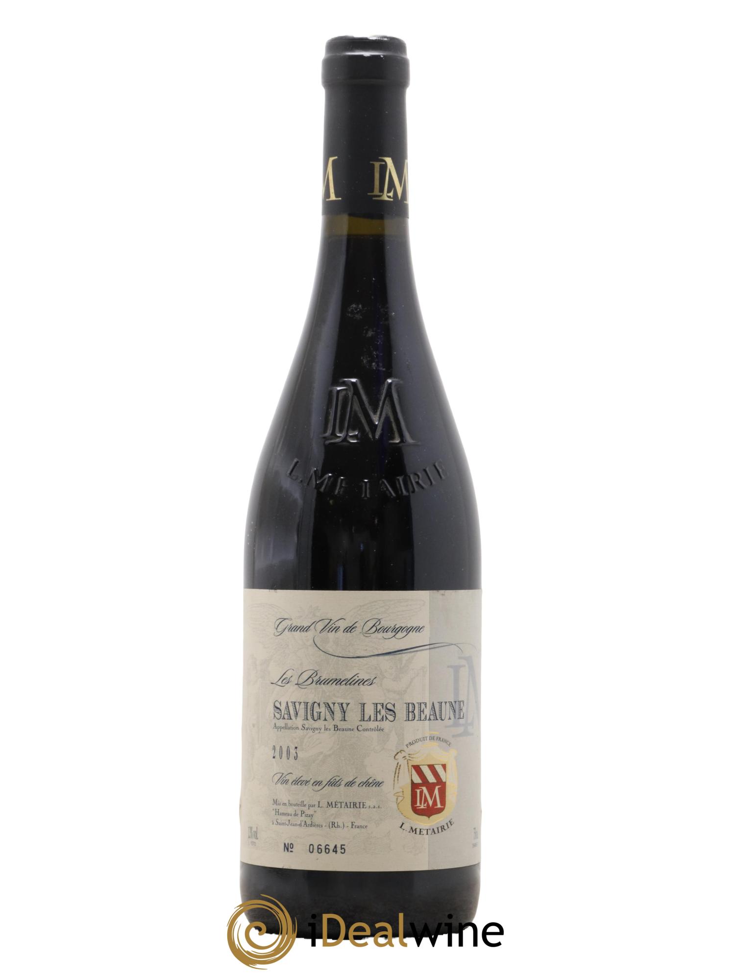 Savigny-lès-Beaune Les Brunelines L.Métairie 2003 - Lot of 1 bottle - 0