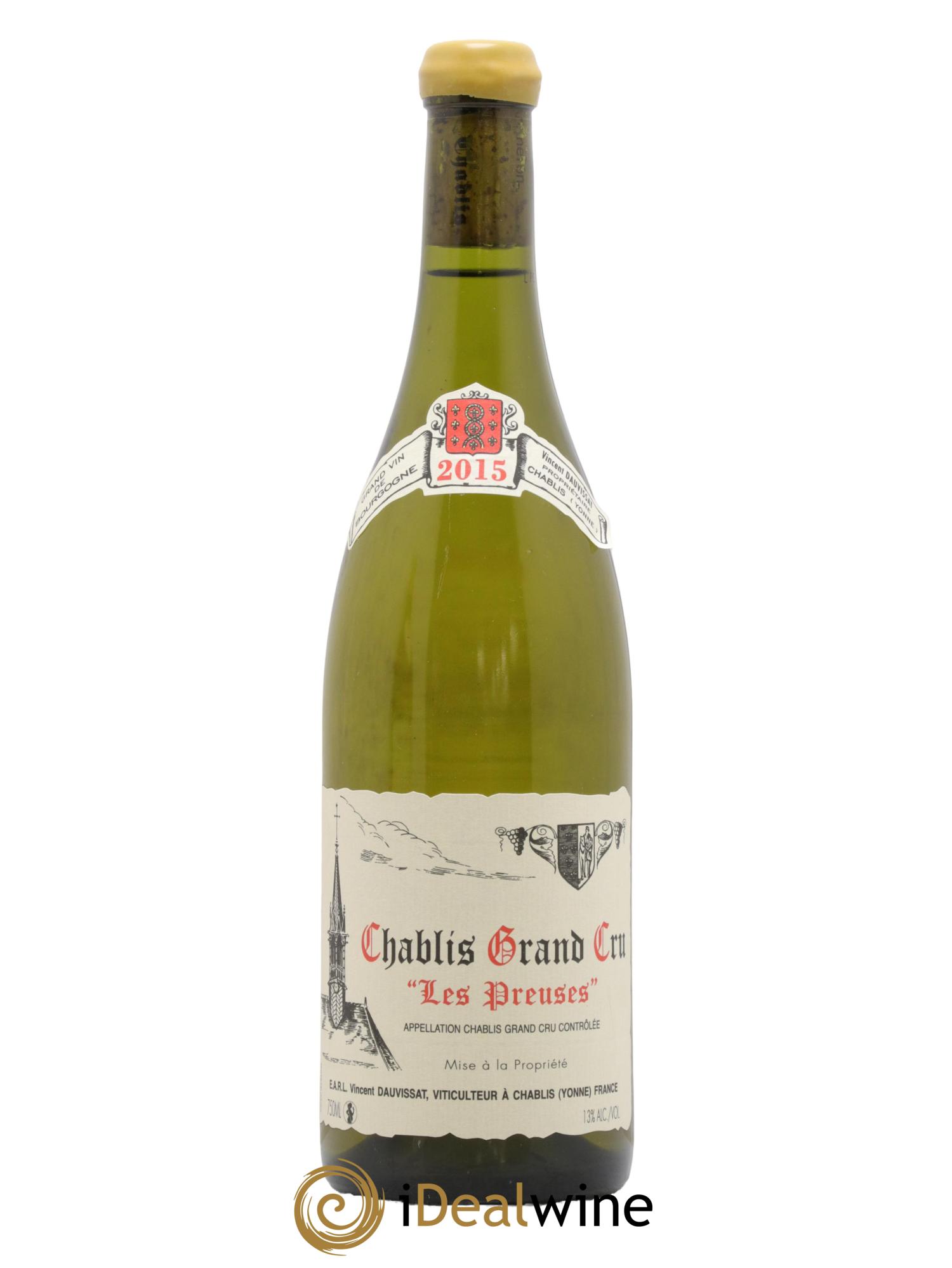 Chablis Grand Cru Les Preuses Vincent Dauvissat (Domaine) 2015 - Lot de 1 bouteille - 0