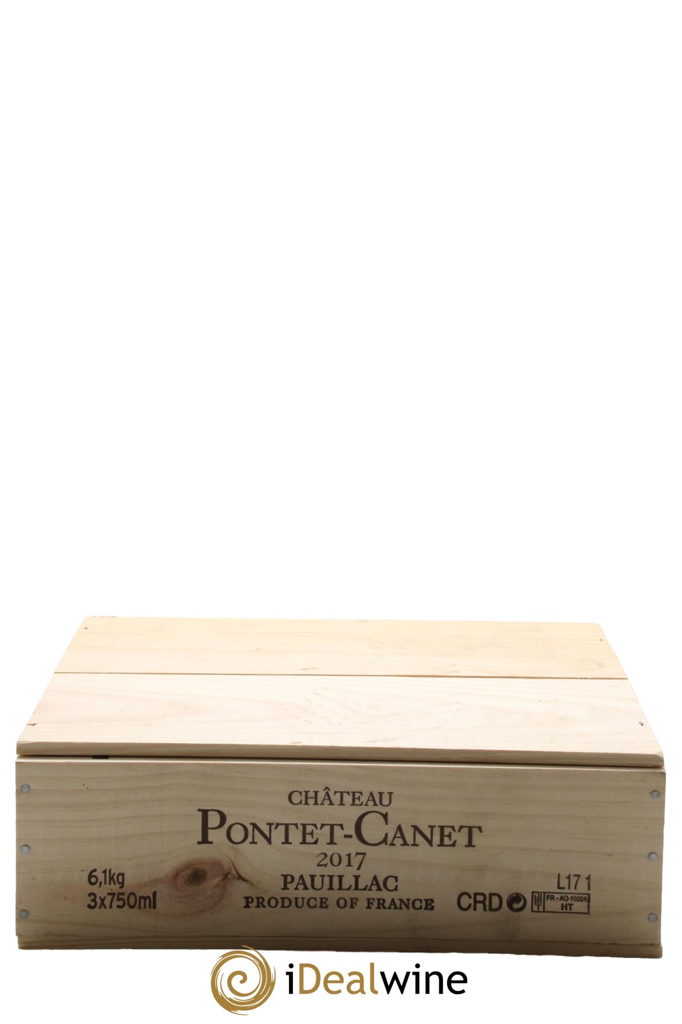 Château Pontet Canet 5ème Grand Cru Classé 2017 - Lotto di 3 bottiglie - 1