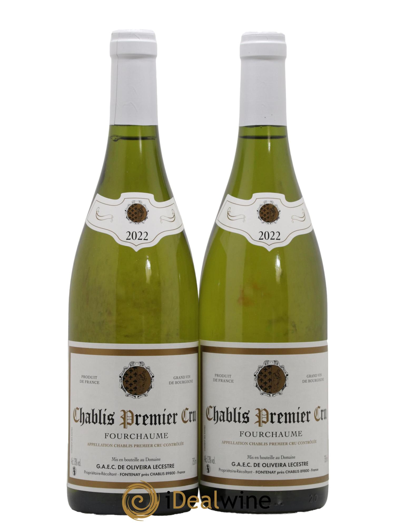 Chablis 1er Cru Fourchaume Gaec De Oliveira Lecestre 2022 - Posten von 2 Flaschen - 0